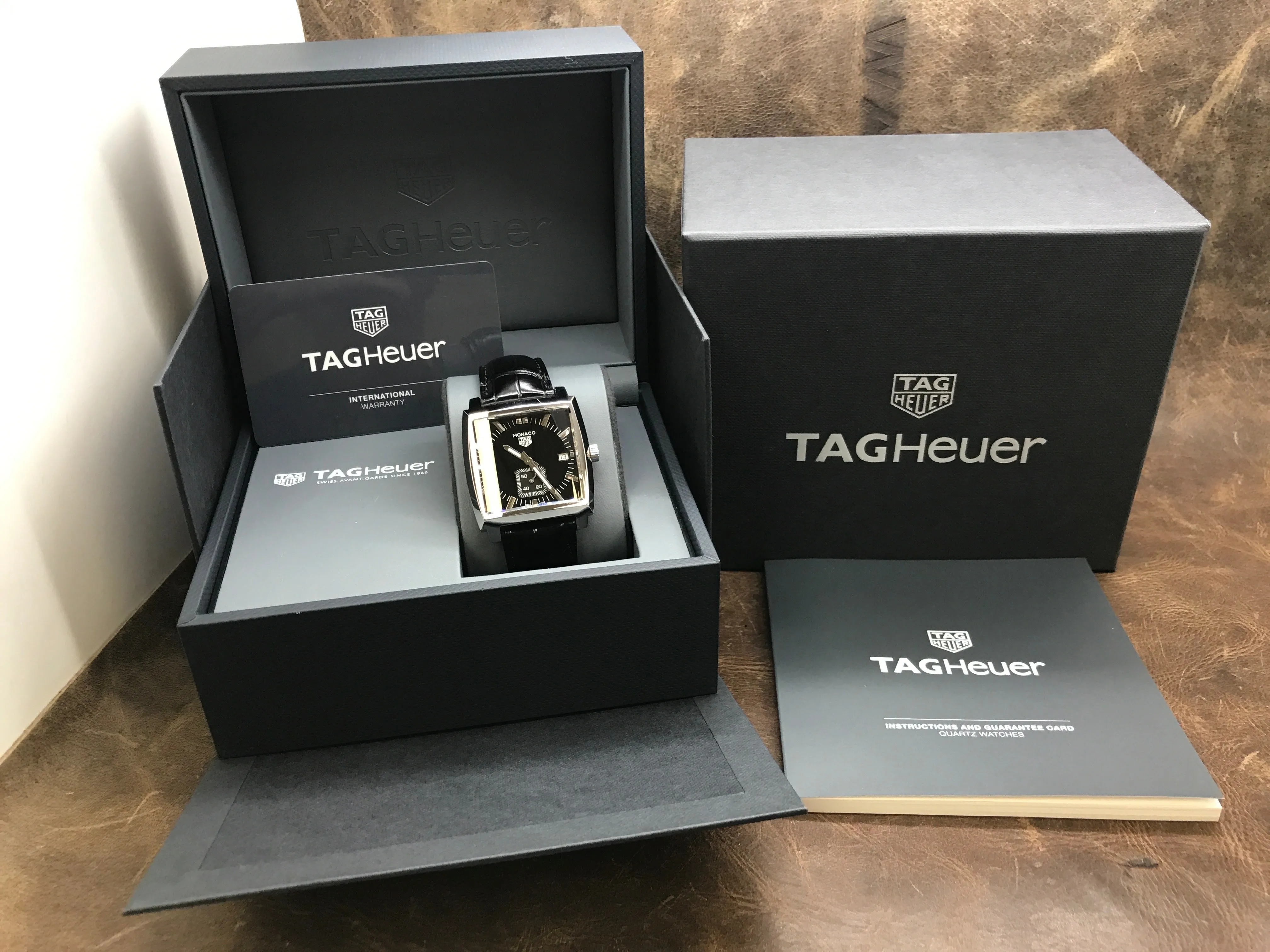 TAG Heuer Monaco WAW131A Black Dial Quartz Men's Watch