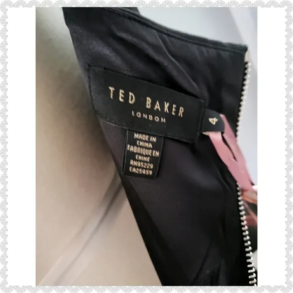 Ted Baker Black Bodycon Mally Cocktail Dress NWT