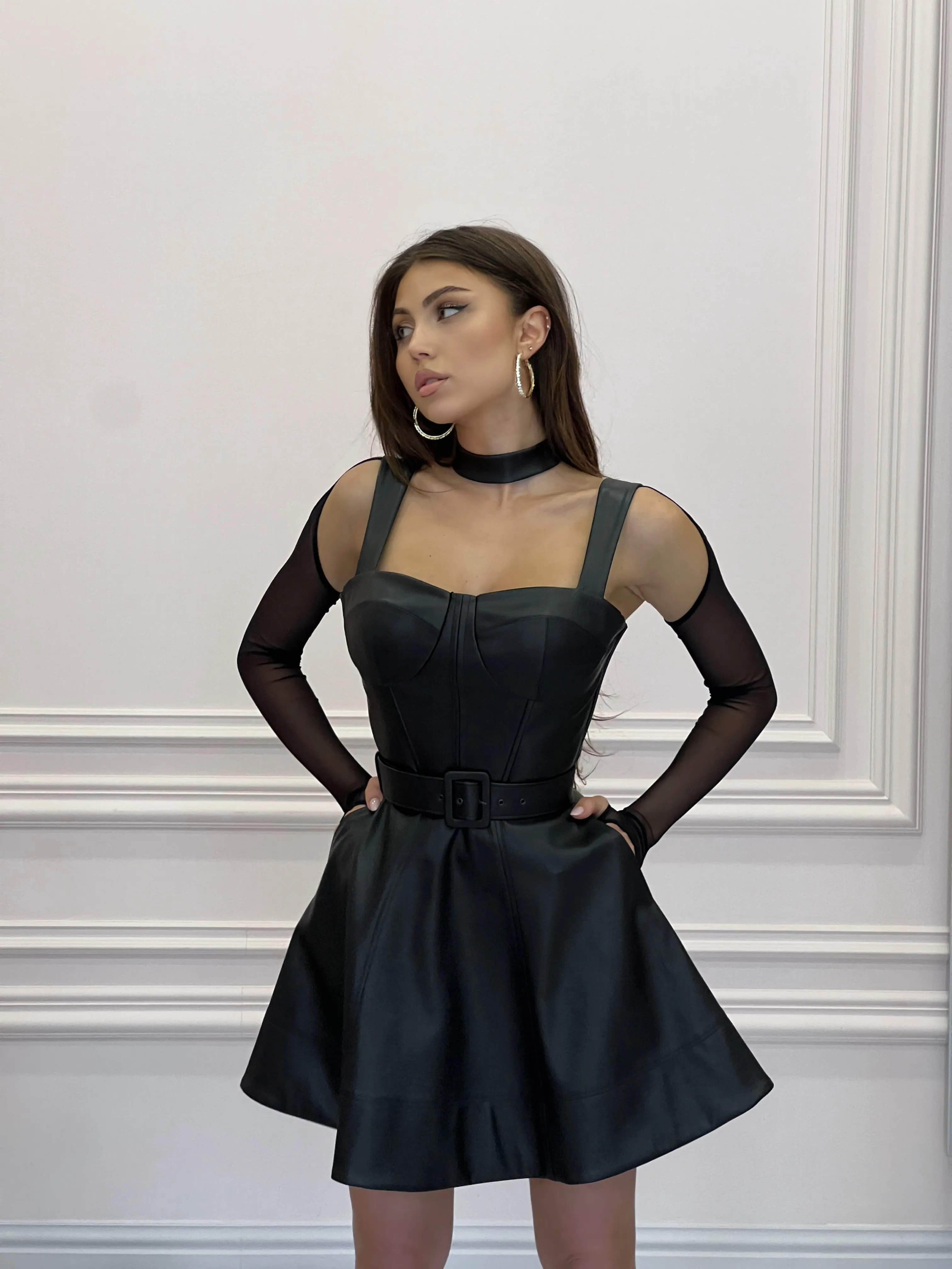 The Black Leather Dress