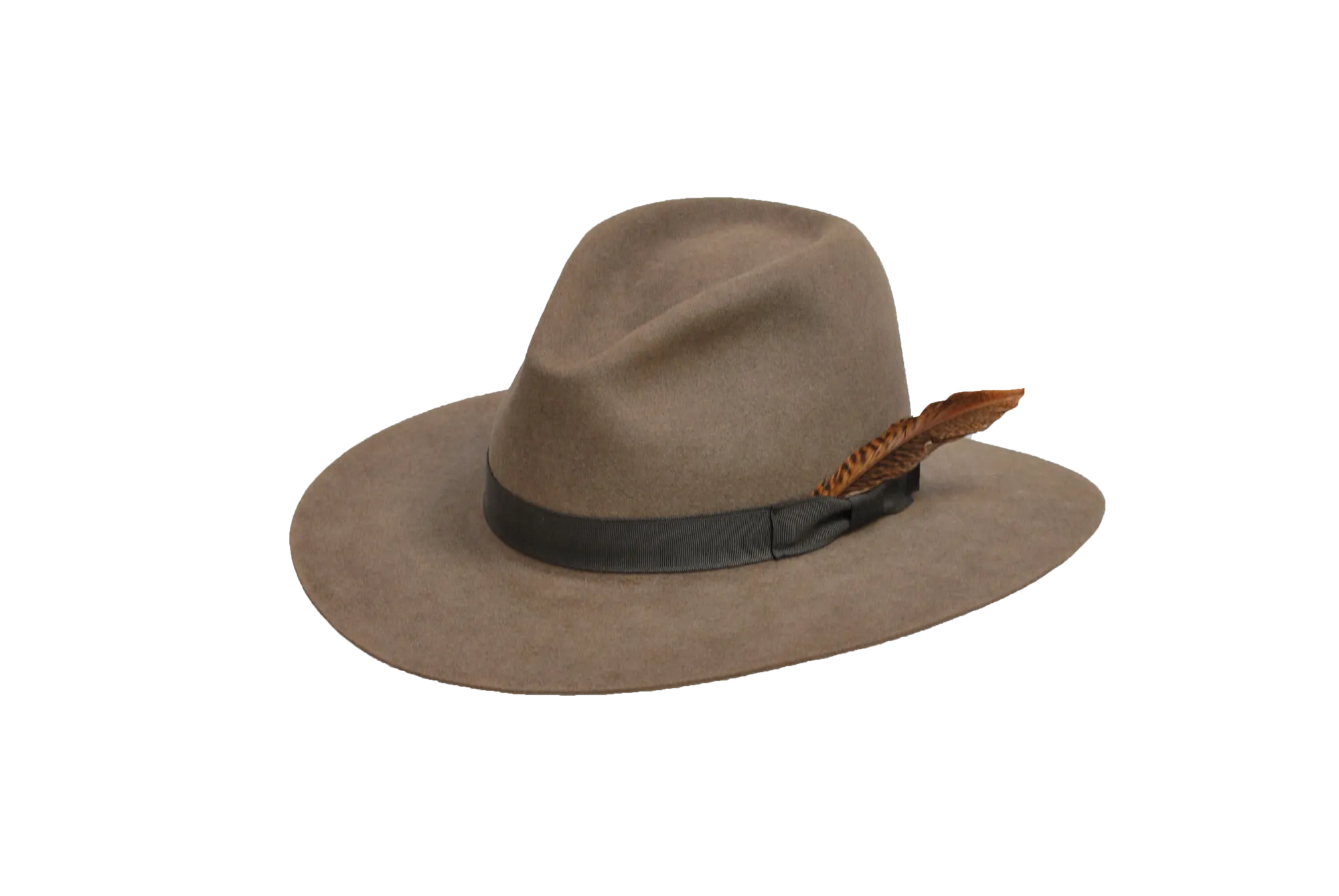 The Brook Beaver Fur Fedora Hat Natural Beaver Fur