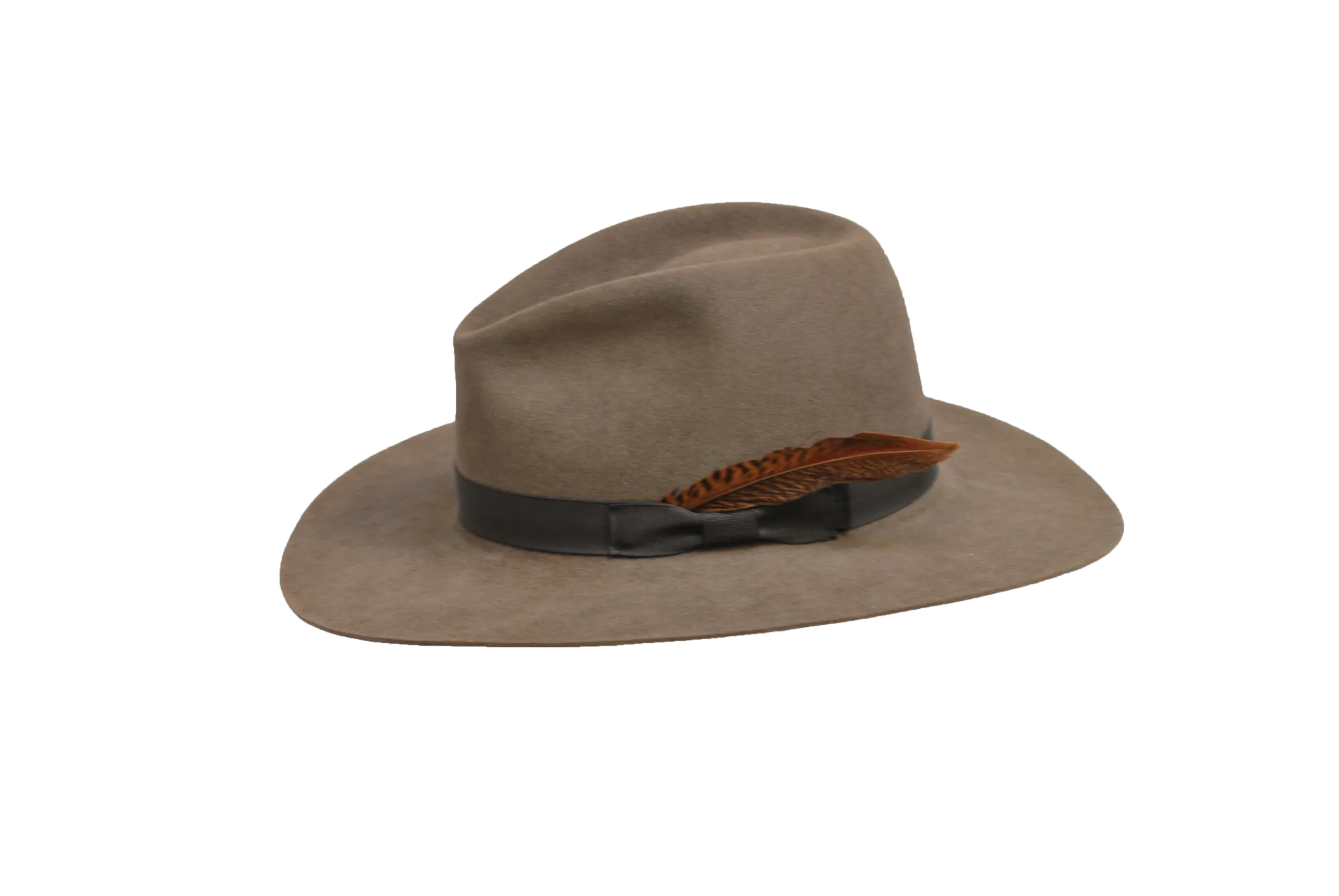 The Brook Beaver Fur Fedora Hat Natural Beaver Fur
