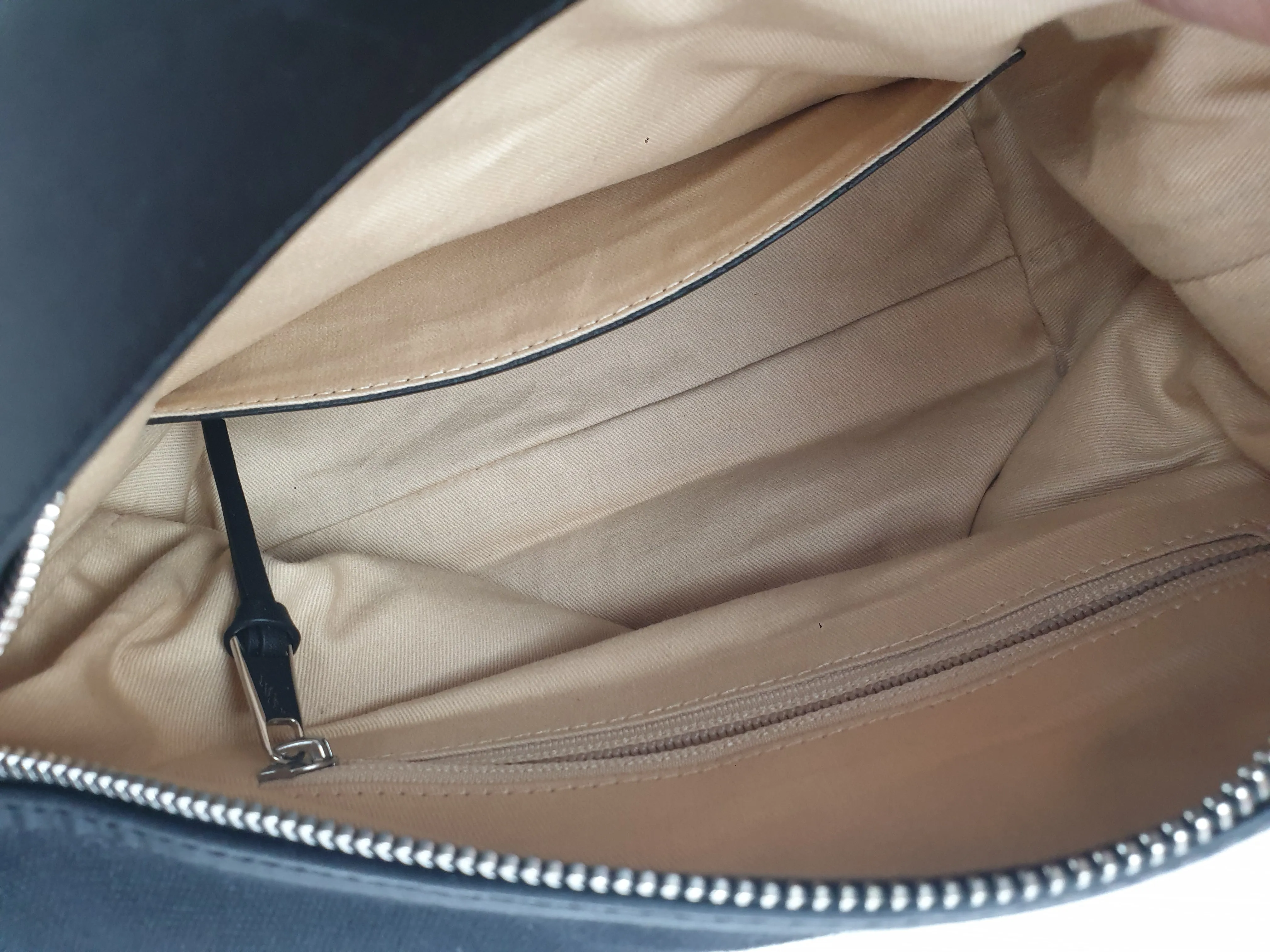 The Horse black canvas and leather shoulder bag