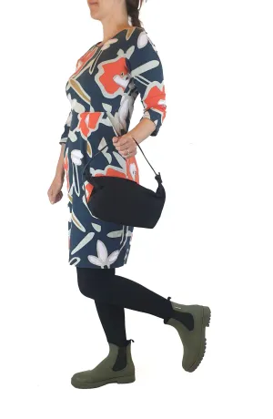 The Horse black canvas and leather shoulder bag