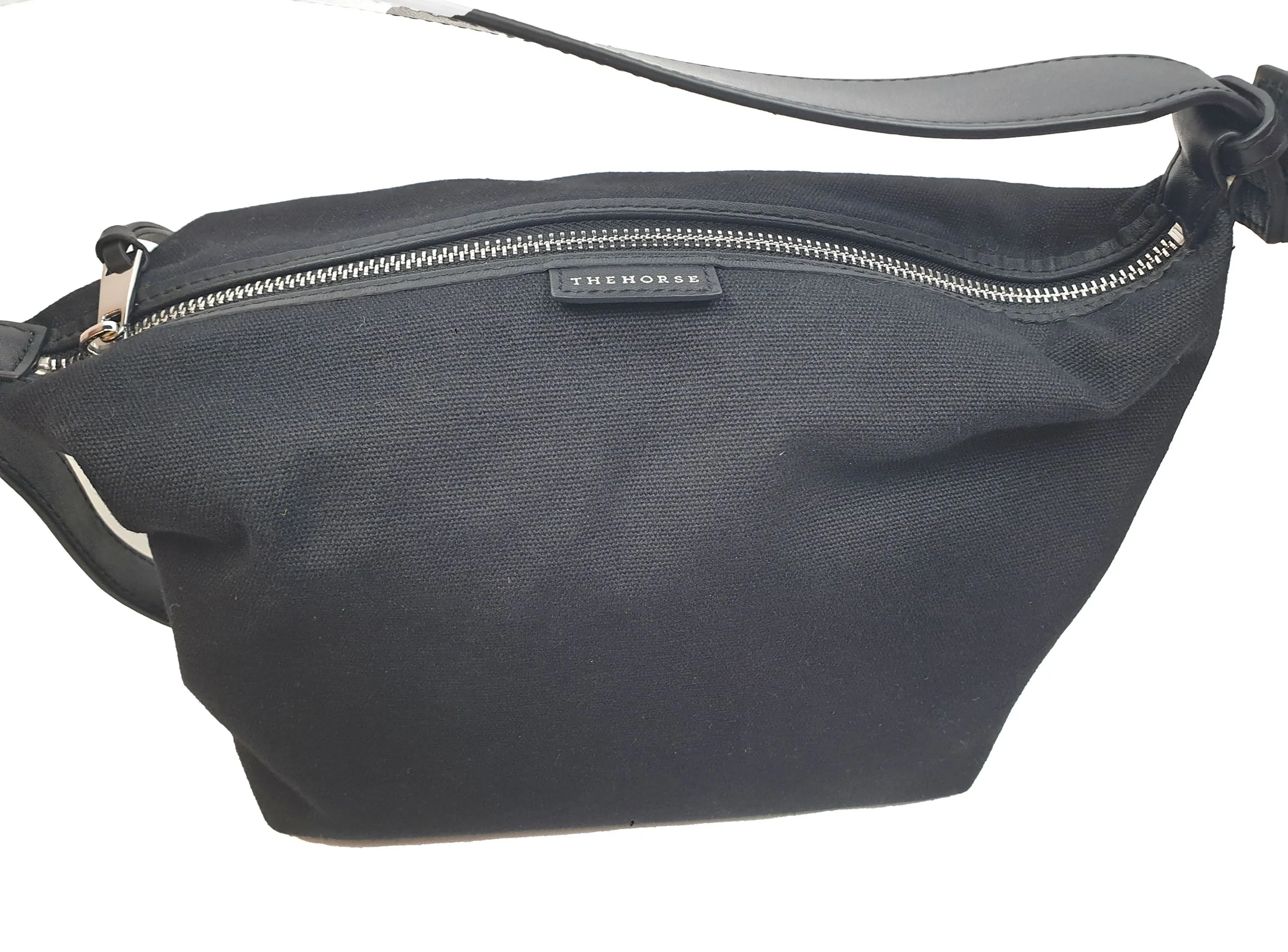 The Horse black canvas and leather shoulder bag