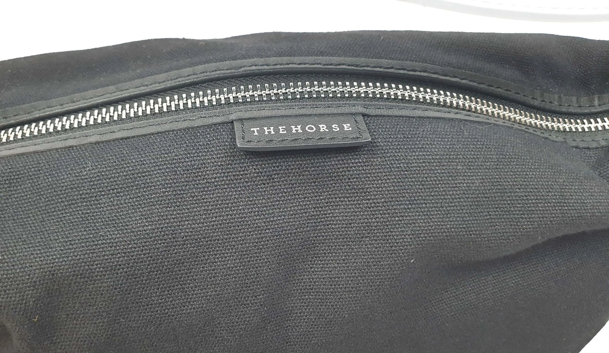 The Horse black canvas and leather shoulder bag