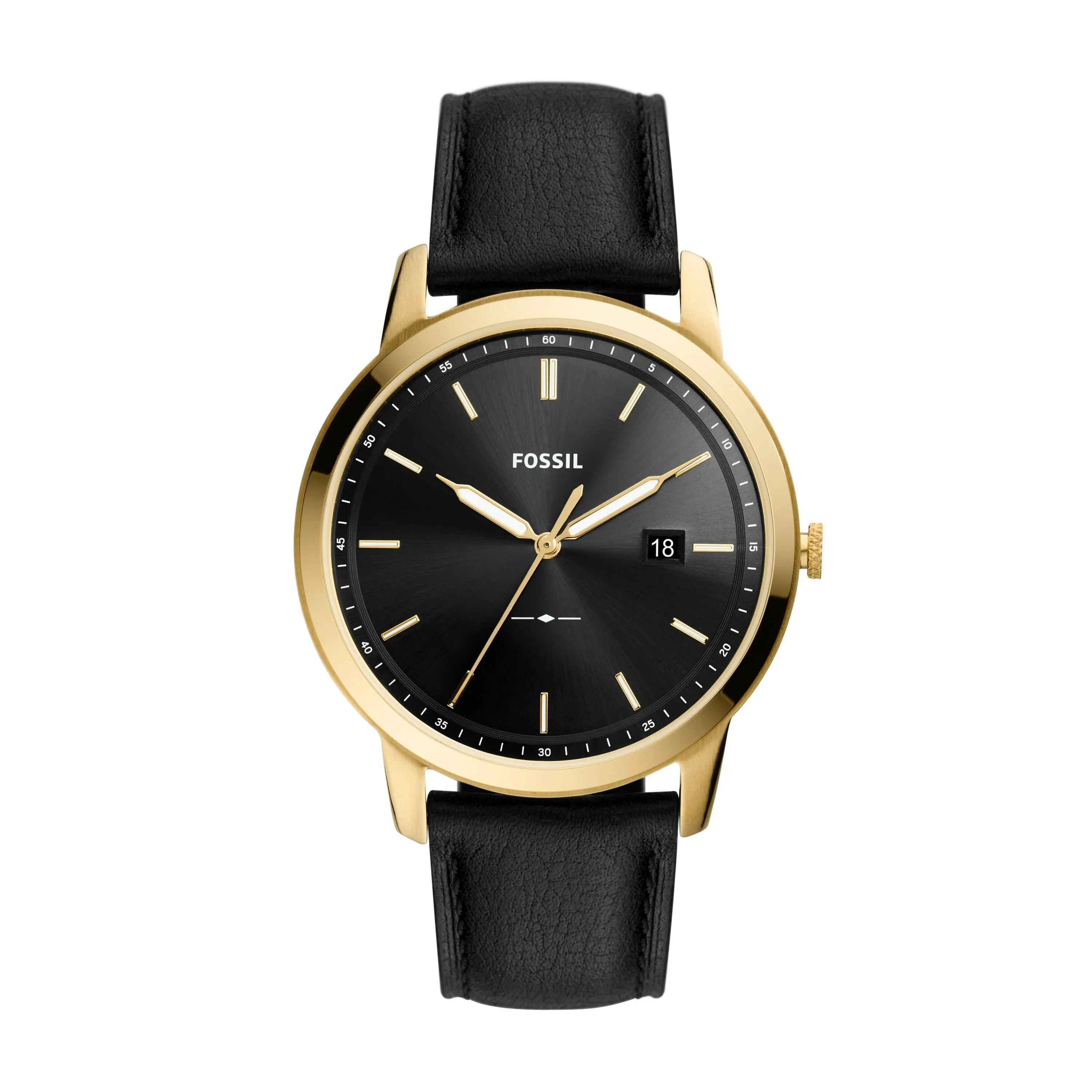 The Minimalist Solar-Powered Black Leather Watch