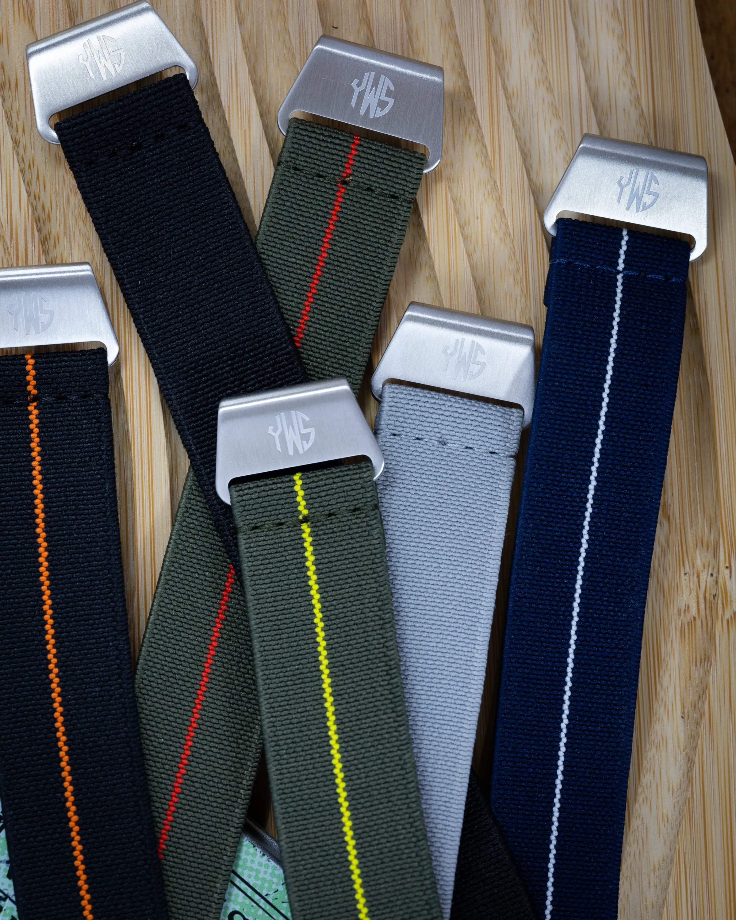 The Trooper Fixed Lugs Elastic Strap - Blue White