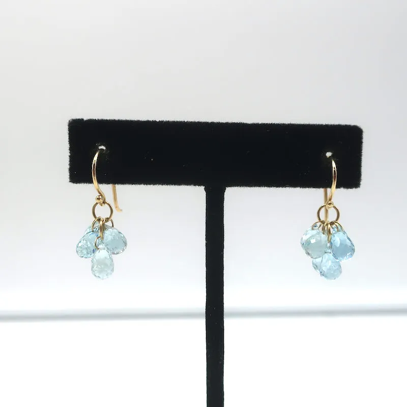 Tiffany & Co. Briolette Aquamarine Dangle Earrings 18k Gold