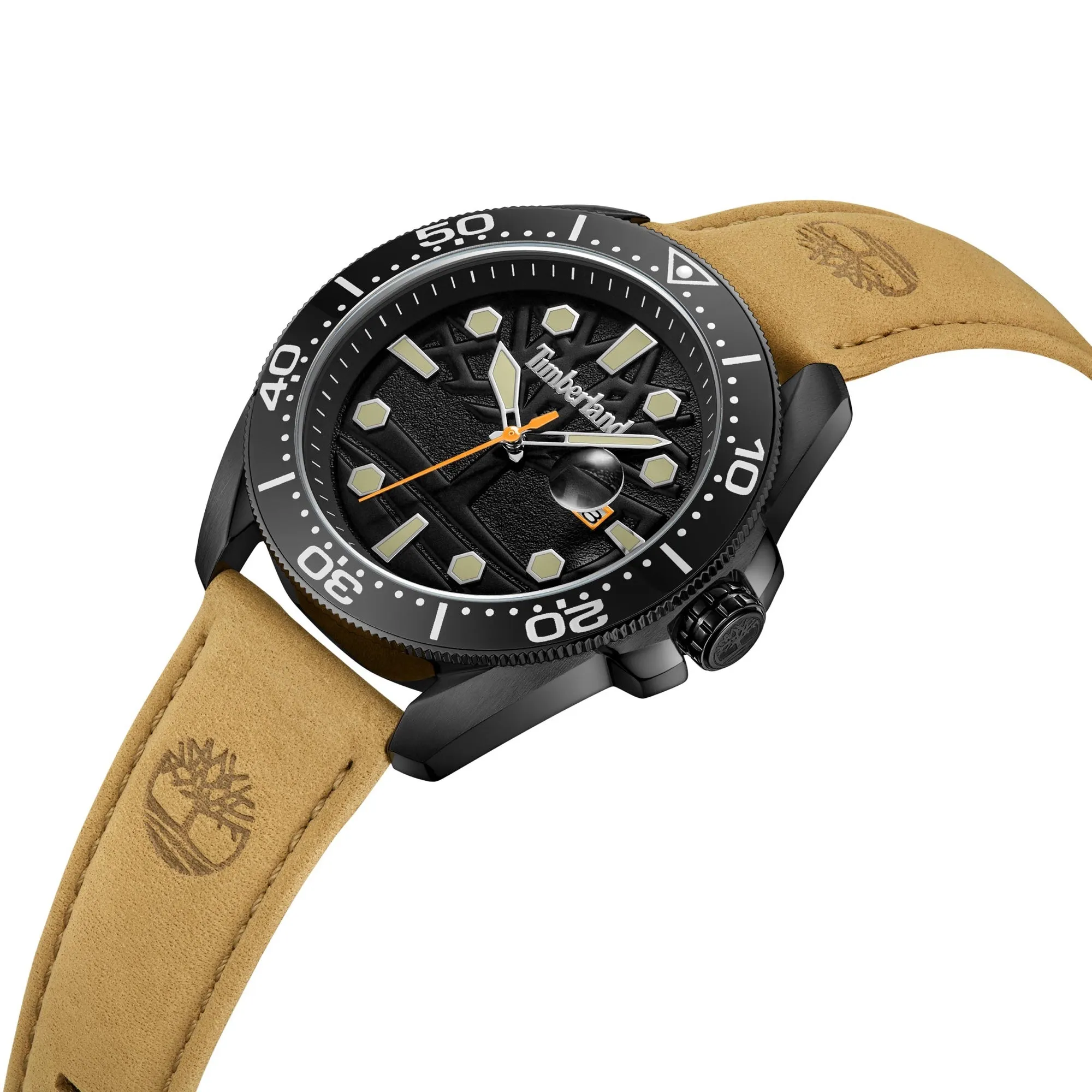 Timberland Carrigan Black dial Brown strap Men's watch