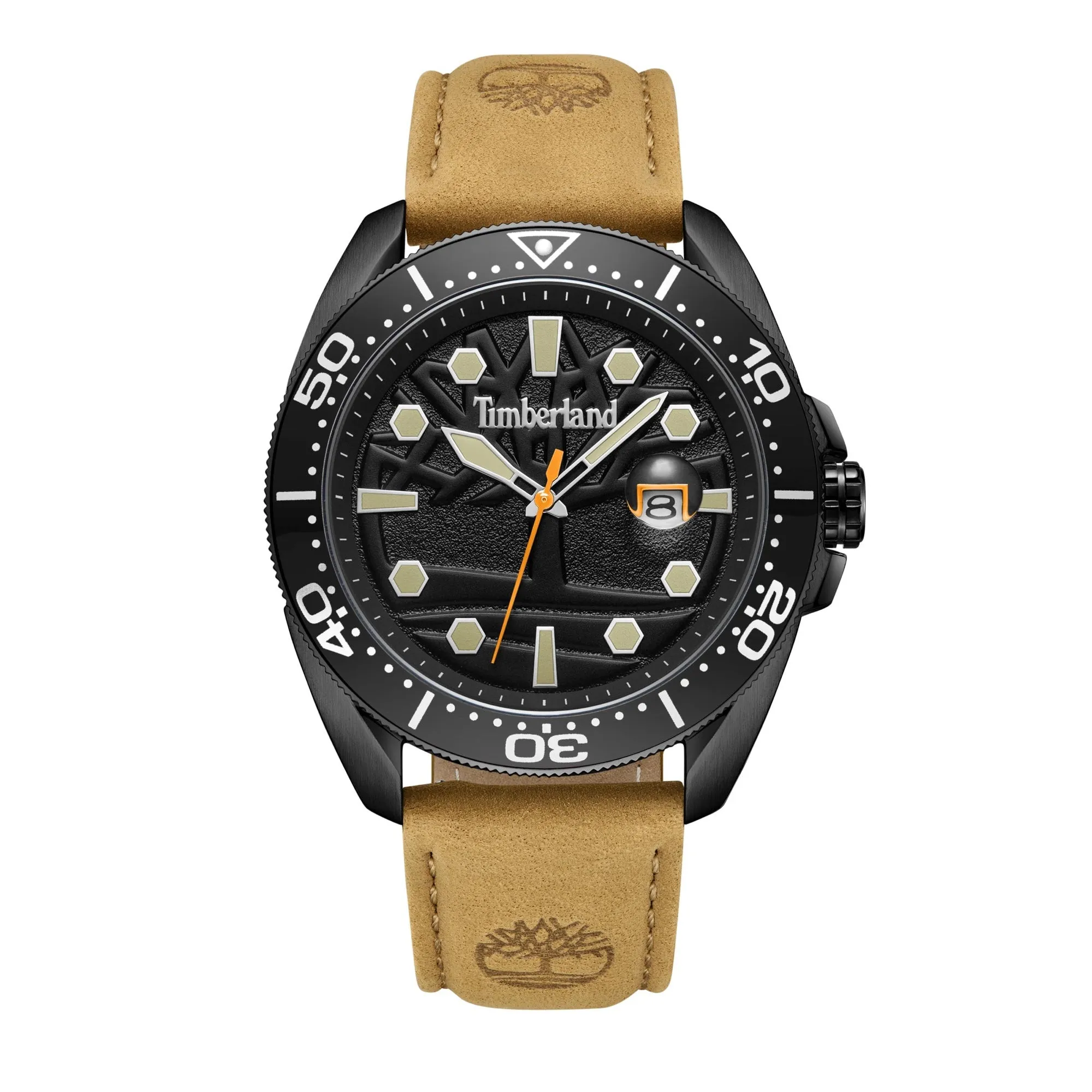 Timberland Carrigan Black dial Brown strap Men's watch