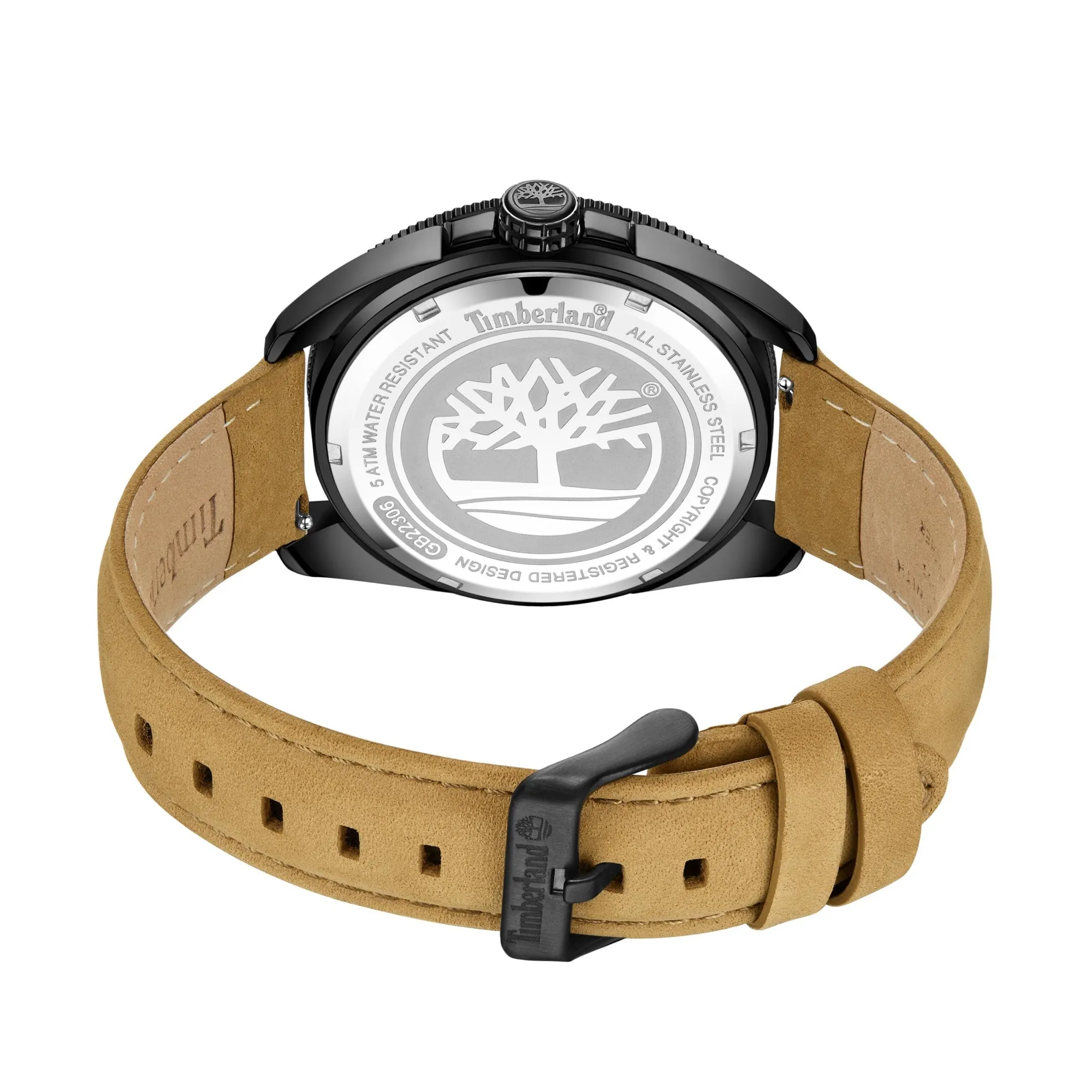 Timberland Carrigan Black dial Brown strap Men's watch