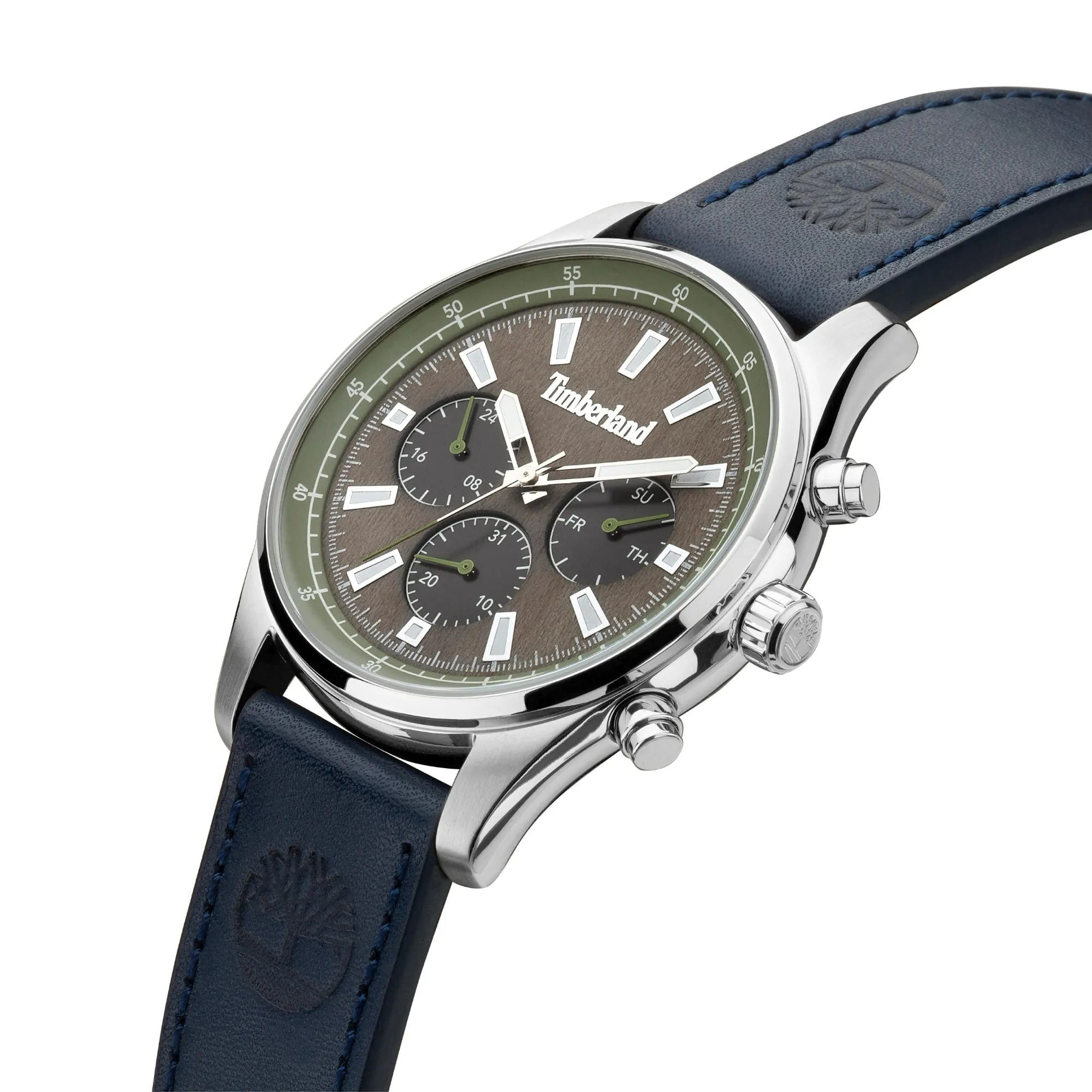 Timberland Demarest Black leather strap Men's watch