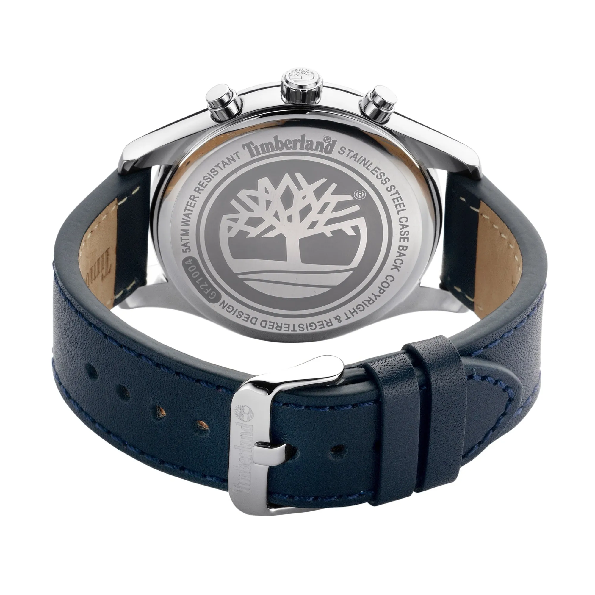 Timberland Demarest Black leather strap Men's watch