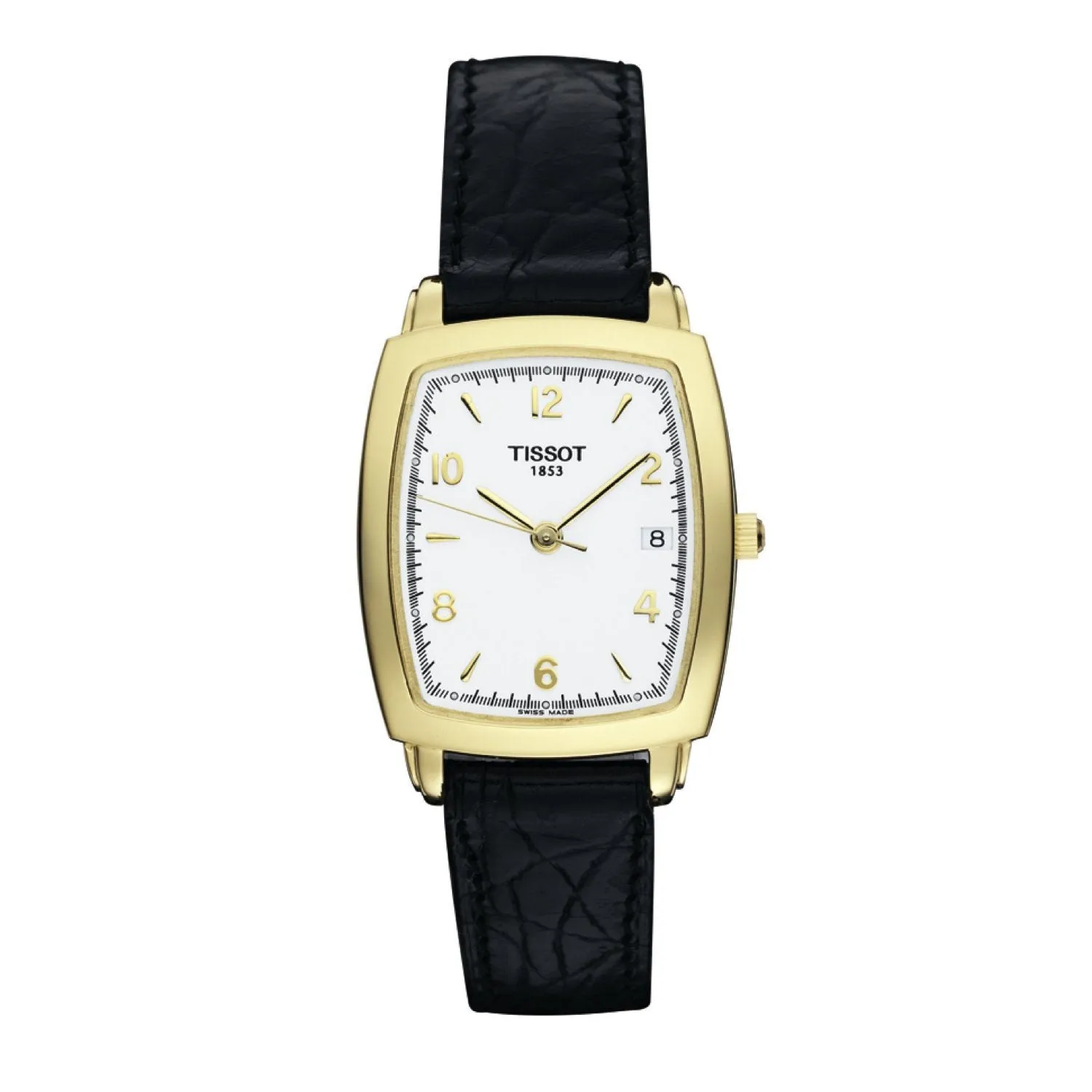 Tissot 13mm Sculpture Line Black Leather Strap