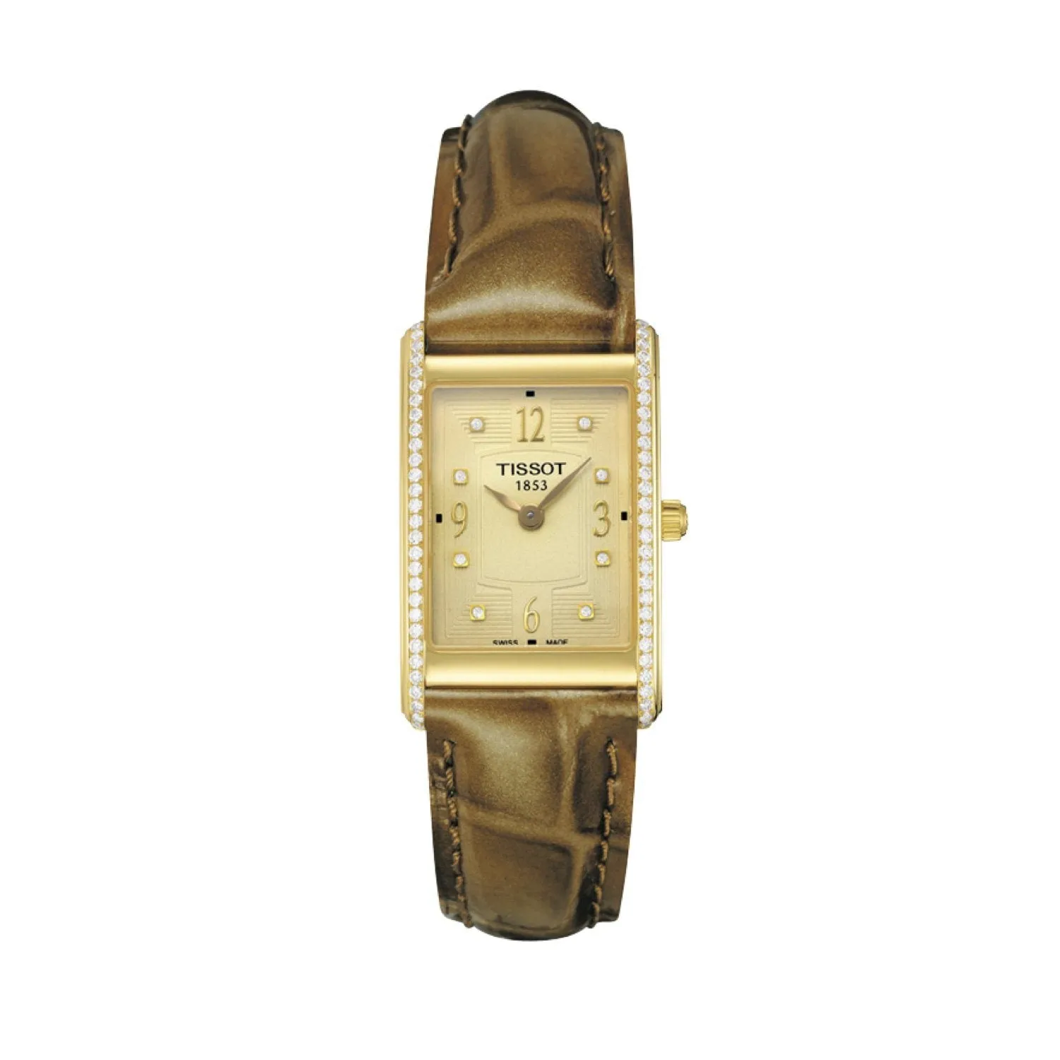 Tissot 15mm New Helvetia Brown Leather Strap