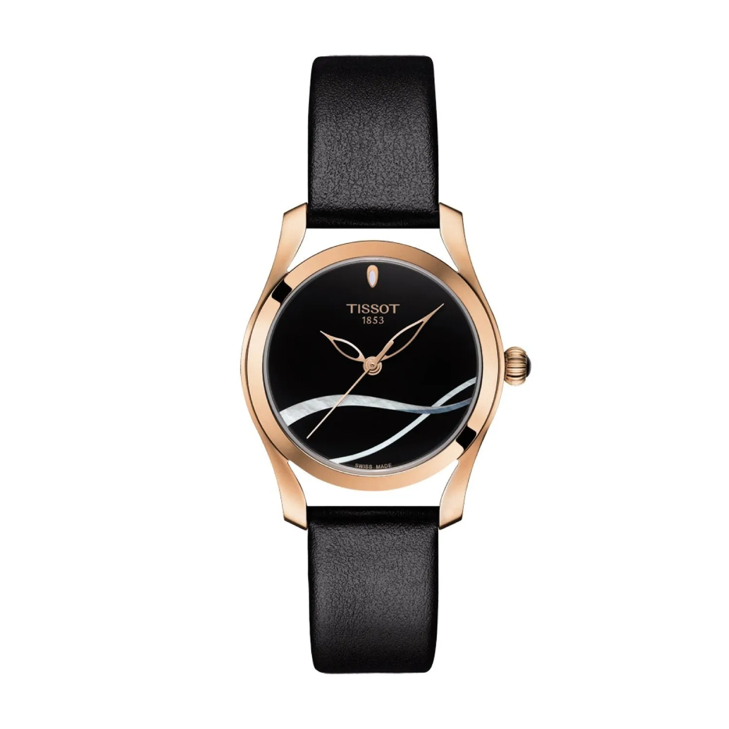 Tissot 15mm T-Wave ll Black Leather Strap
