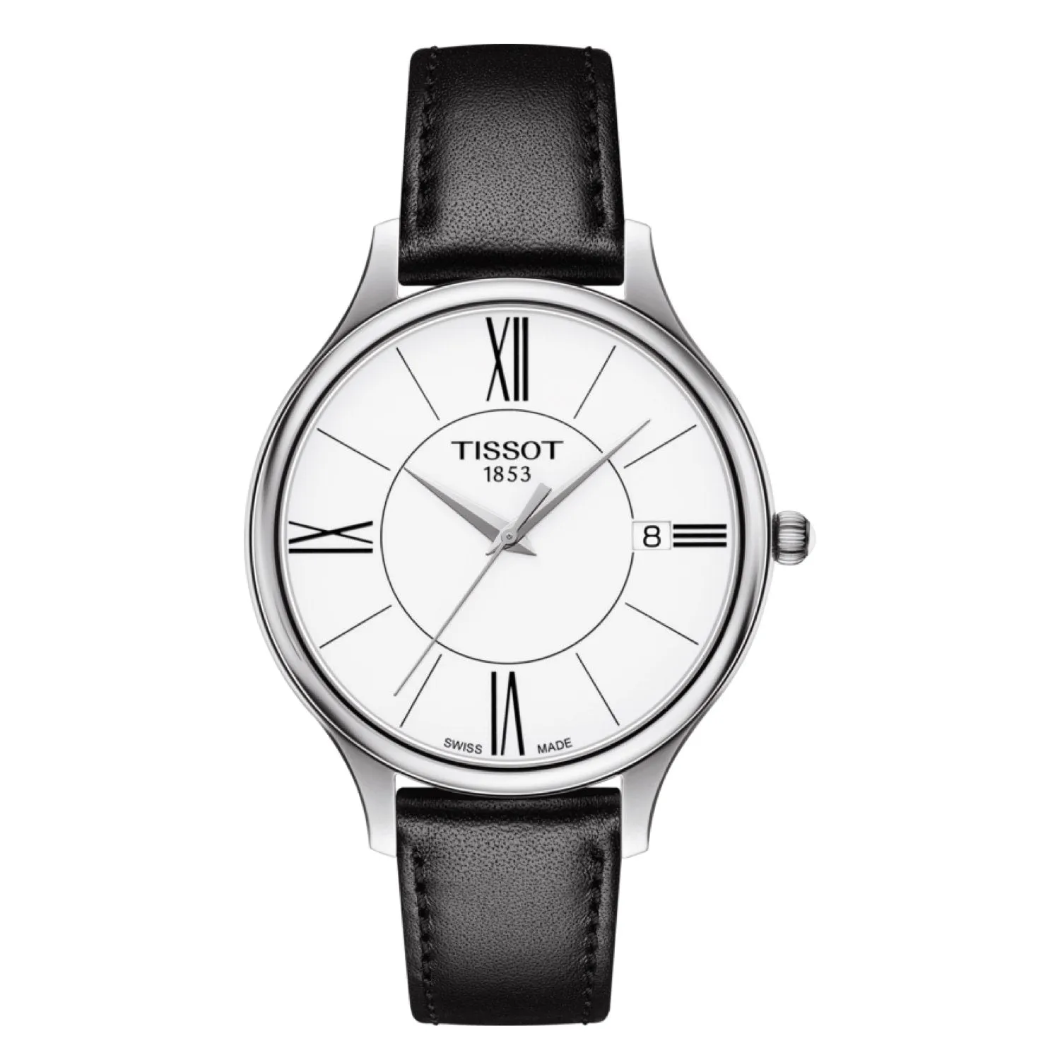 Tissot 16mm Bella Ora Black Leather Strap