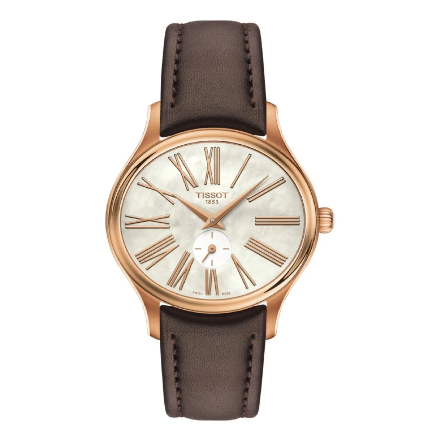 Tissot 16mm Bella Ora Brown Leather Strap