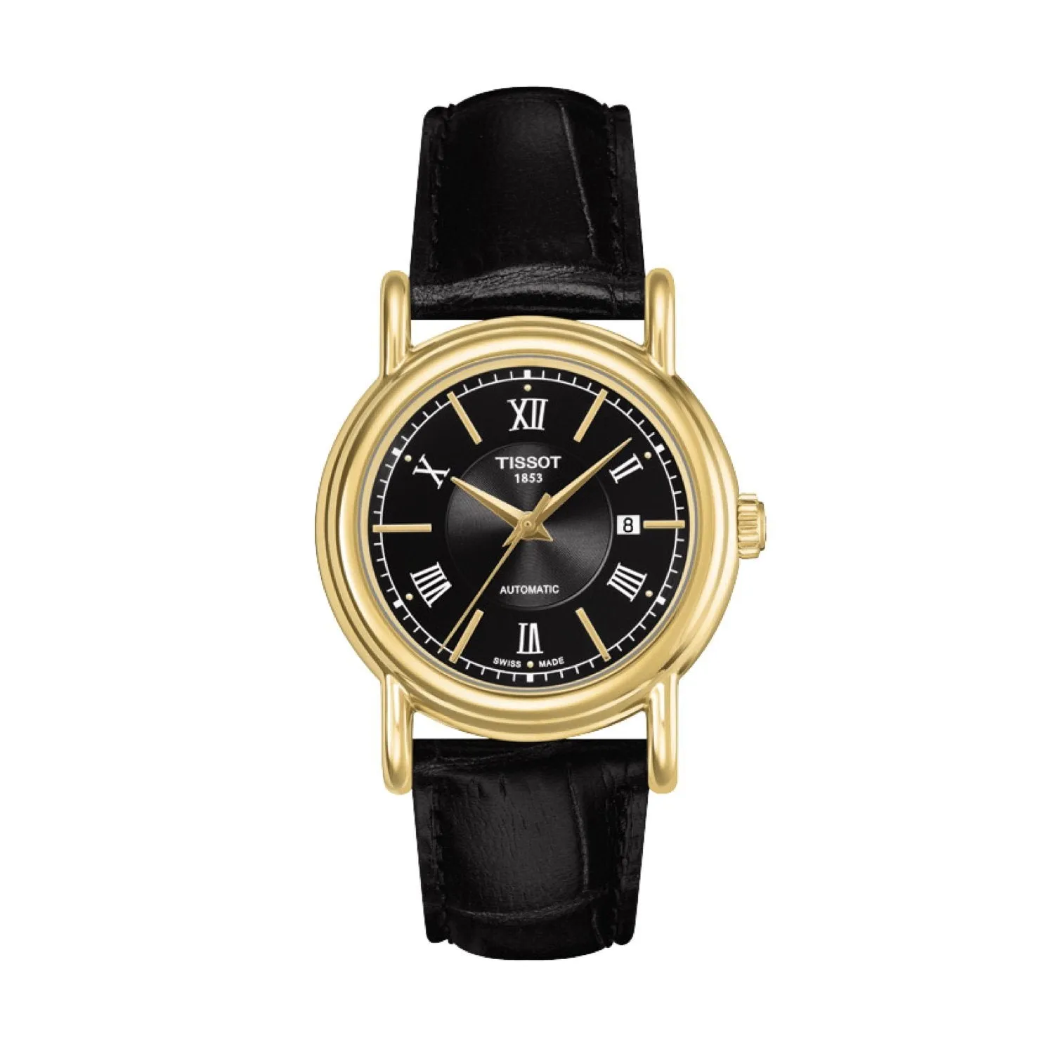 Tissot 16mm Carson Black Leather Strap without Buckle