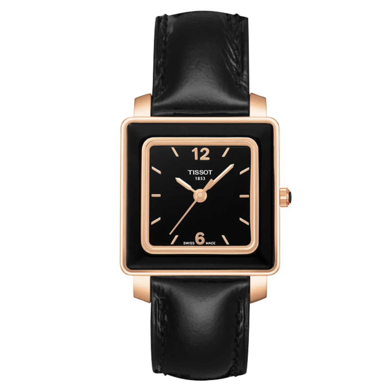 Tissot 16mm Cera Black Leather Strap