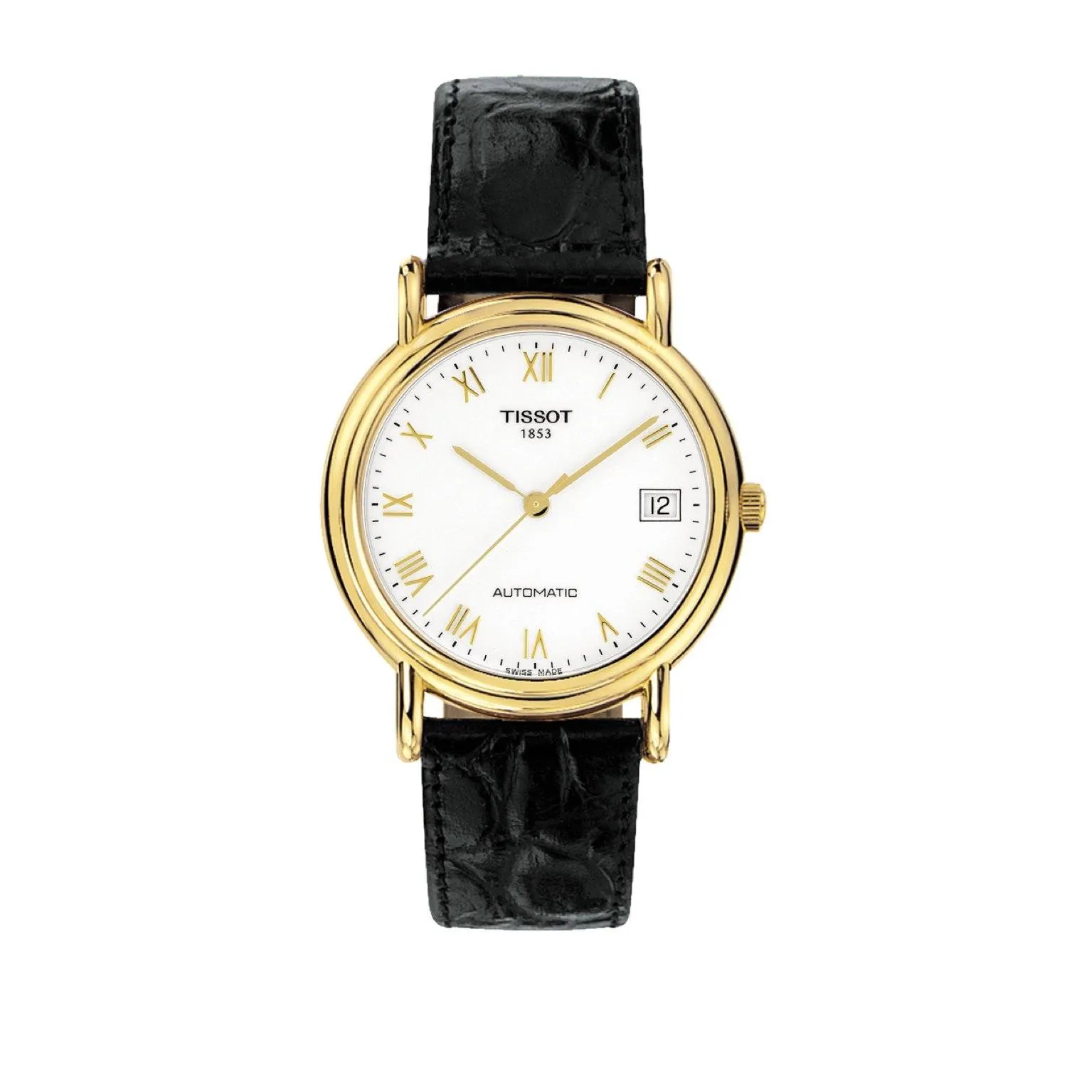 Tissot 18mm Carmel Black Leather Strap