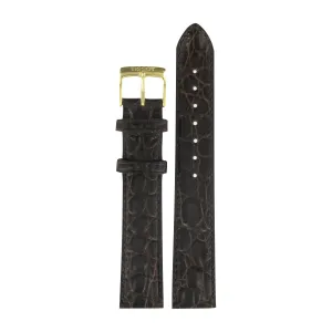 Tissot 18mm Scuplture Line Dark Brown Leather Strap