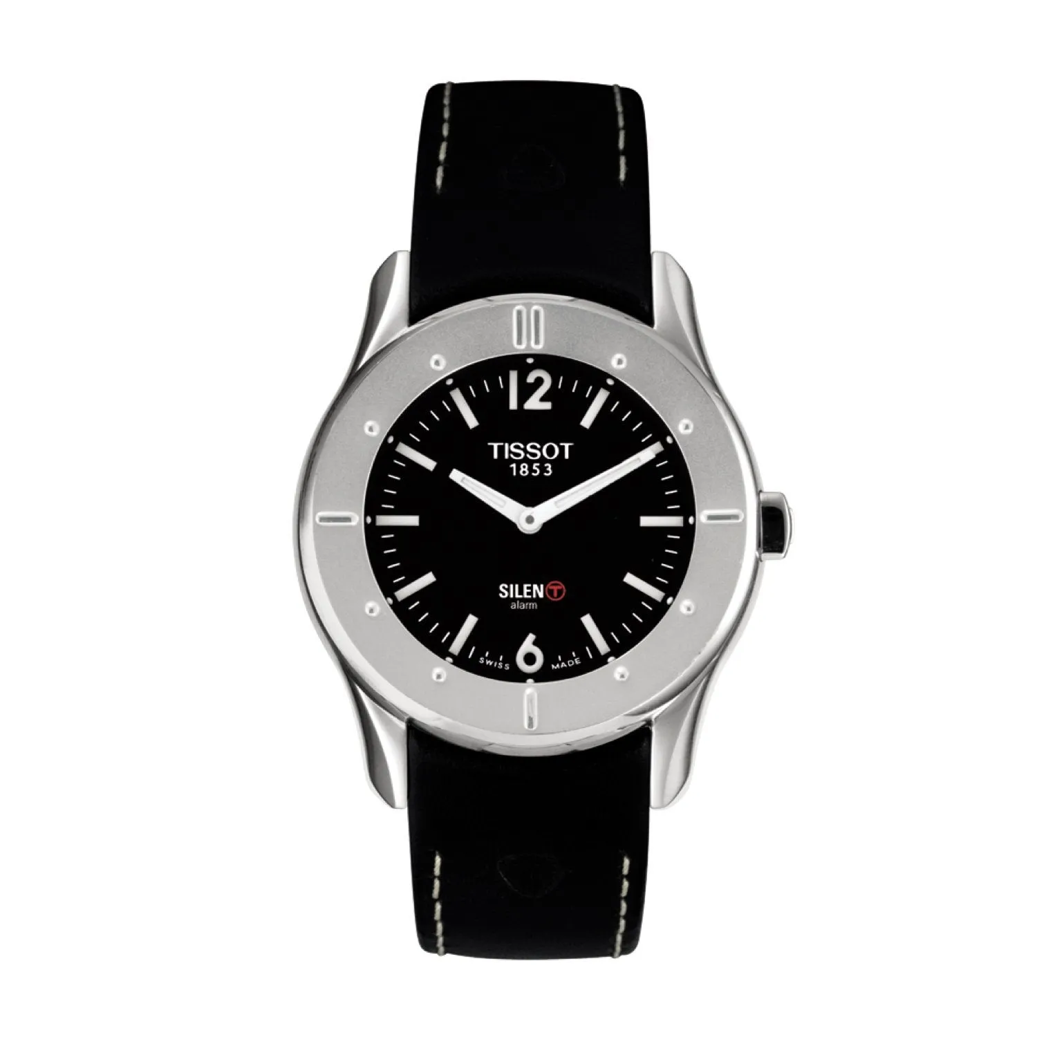 Tissot 20mm Silen-T Black Leather Strap without Buckle