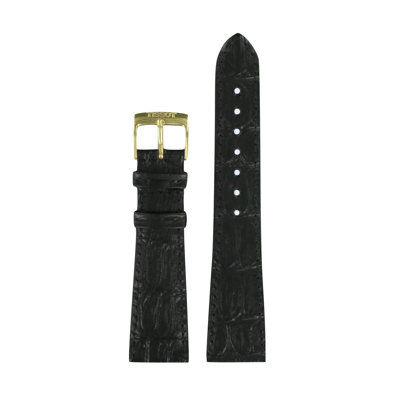 Tissot 21mm New Helvetia Black Leather Strap