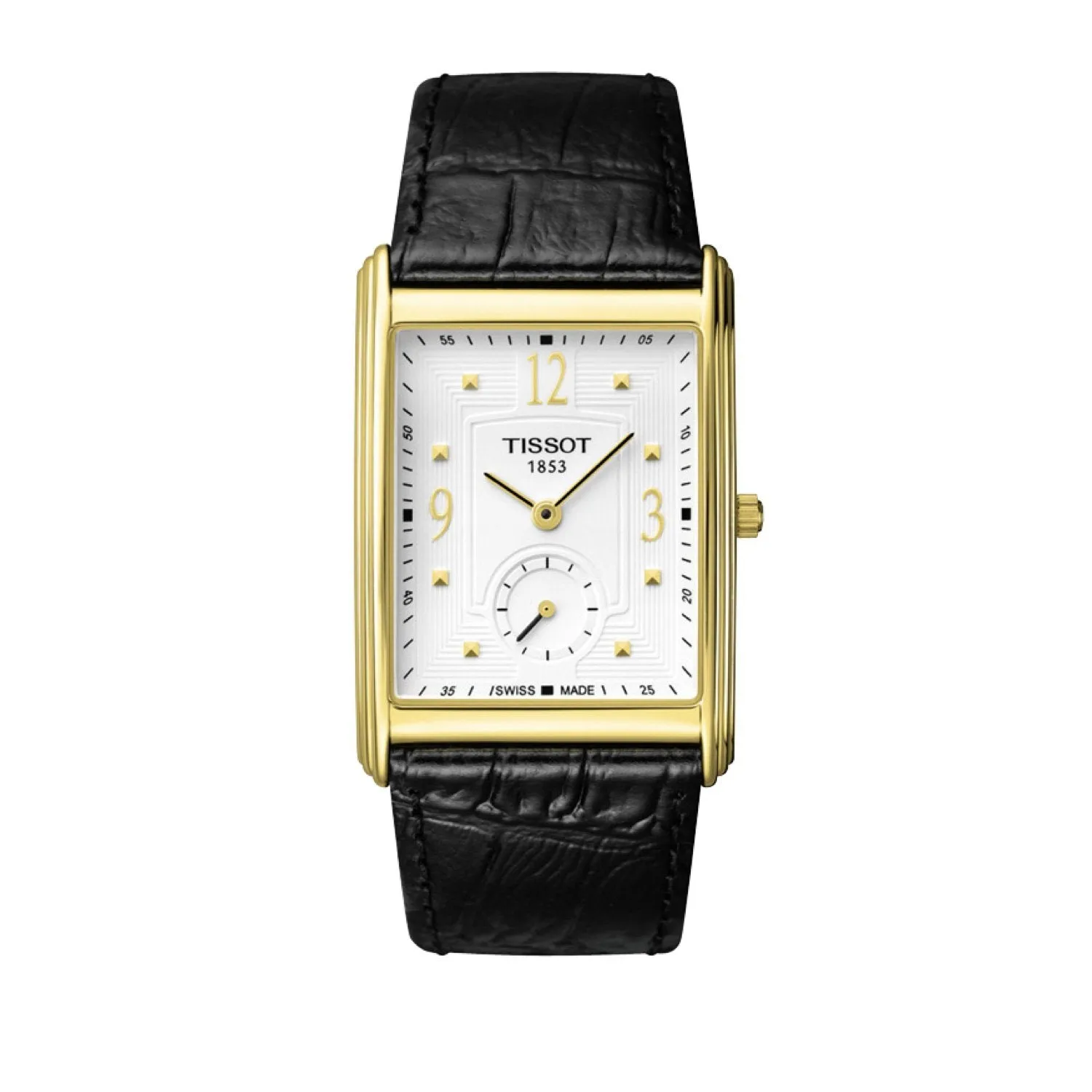 Tissot 21mm New Helvetia Black Leather Strap
