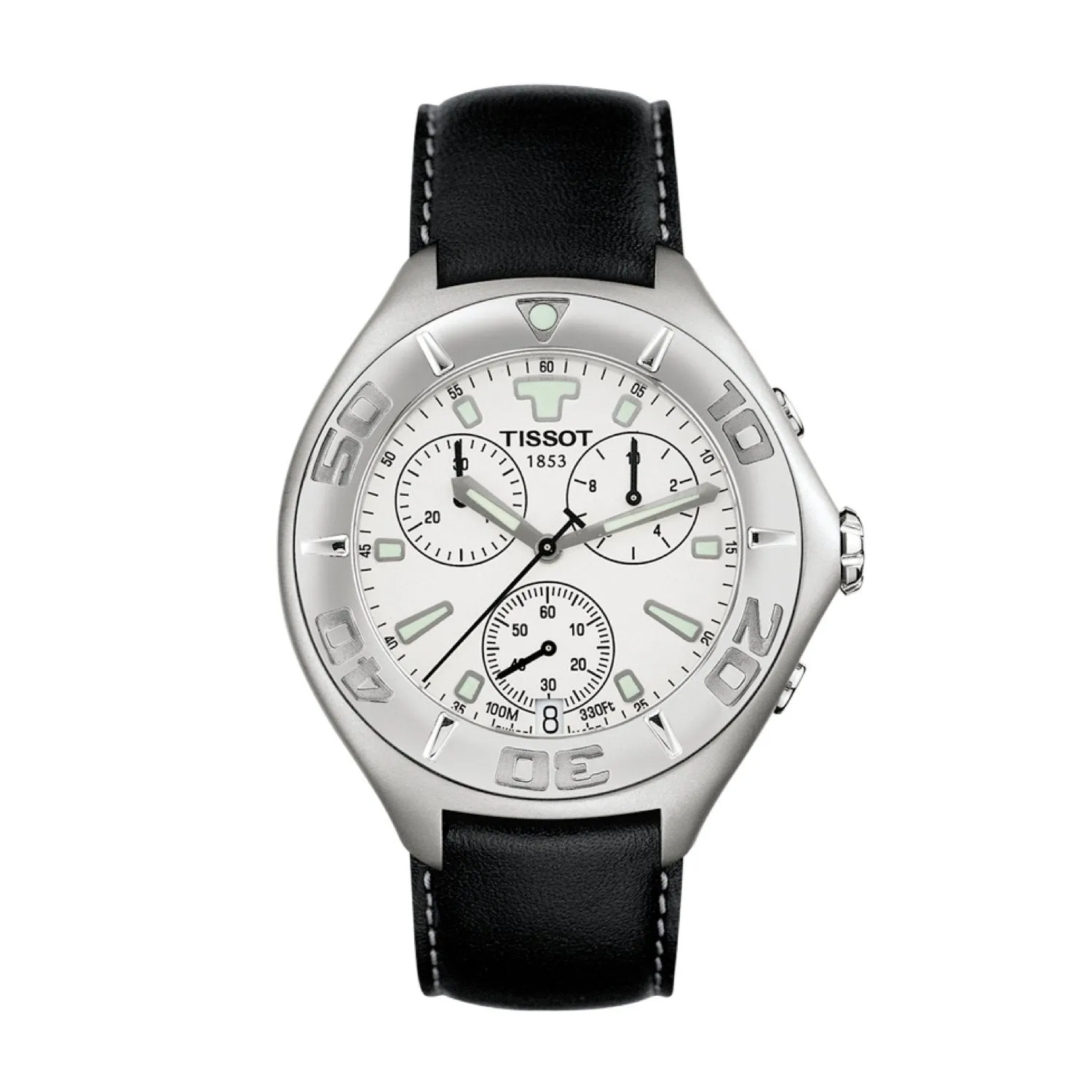 Tissot 22mm Atollo Black Leather Strap
