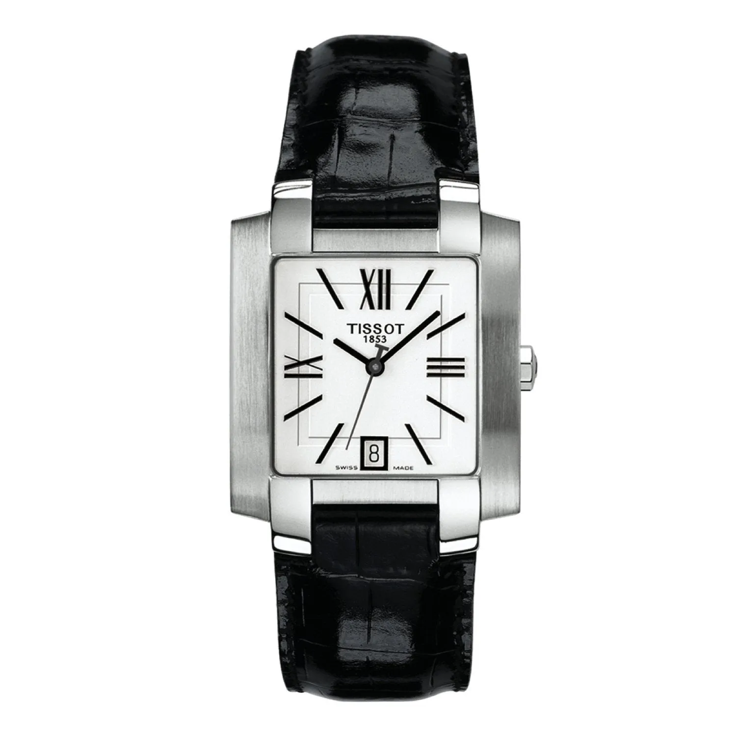 Tissot 22mm PRS 516 Black leather XL strap without buckle