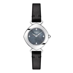 Tissot 8mm Femini-T Black Leather Strap
