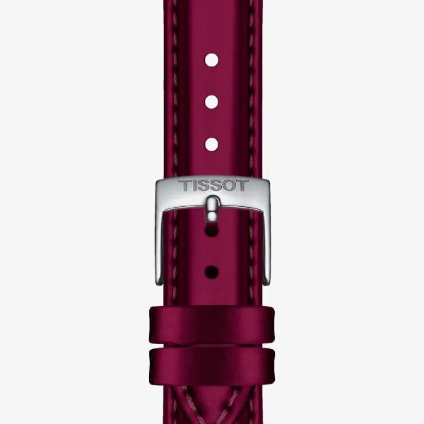 Tissot everytime Claret Leather Strap Claret Dial Quartz Watch for Ladies - T143.210.17.331.00