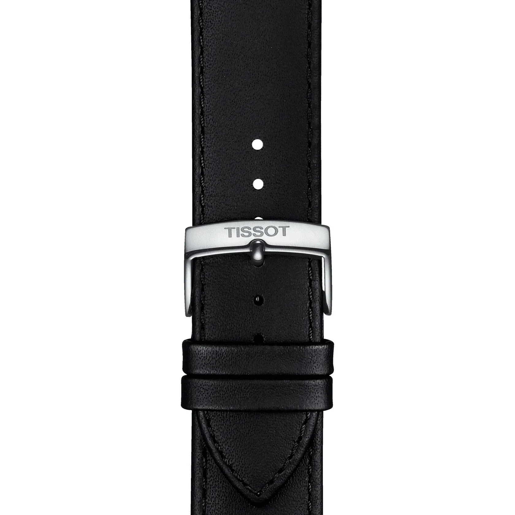Tissot Everytime Large Mens Stainless Steel Black Leather Strap Watch