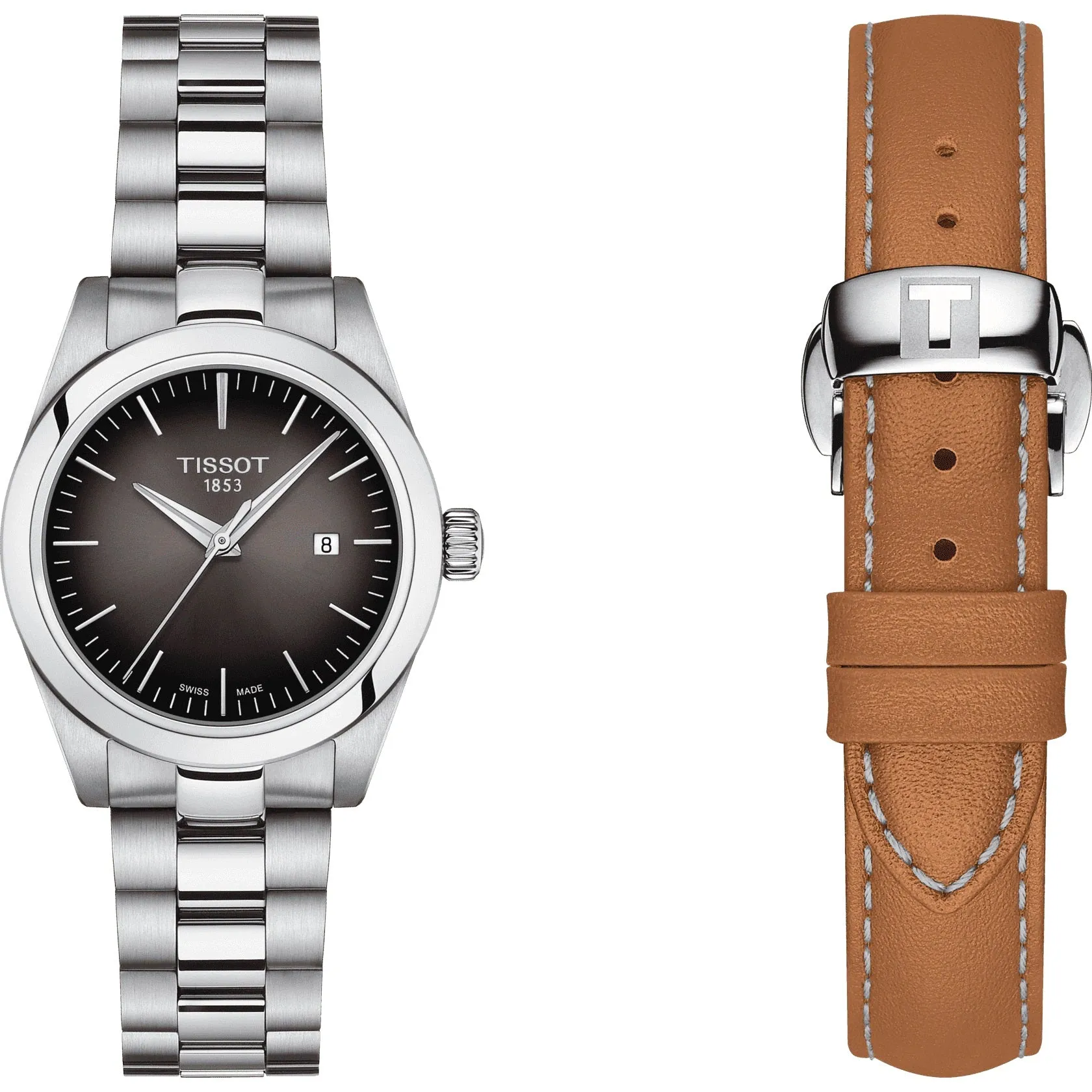 Tissot T-My Lady Stainless Steel Black Dial Watch
