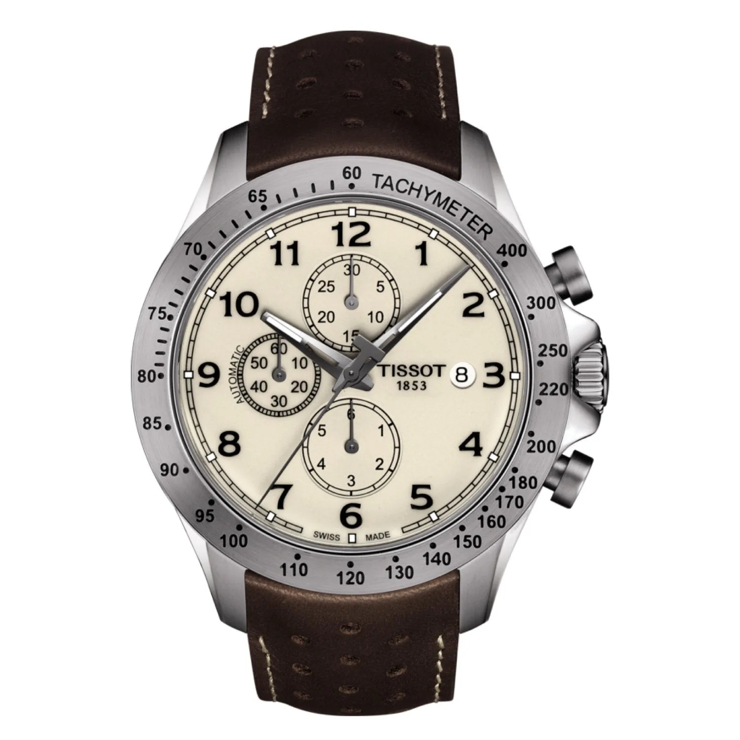 Tissot22mm V8 Brown Leather Strap without Buckle