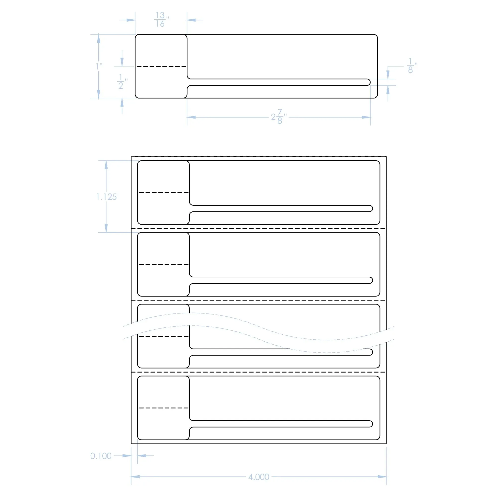 TJT-304 Polypropylene Thermal Transfer Tag .812" X .50"