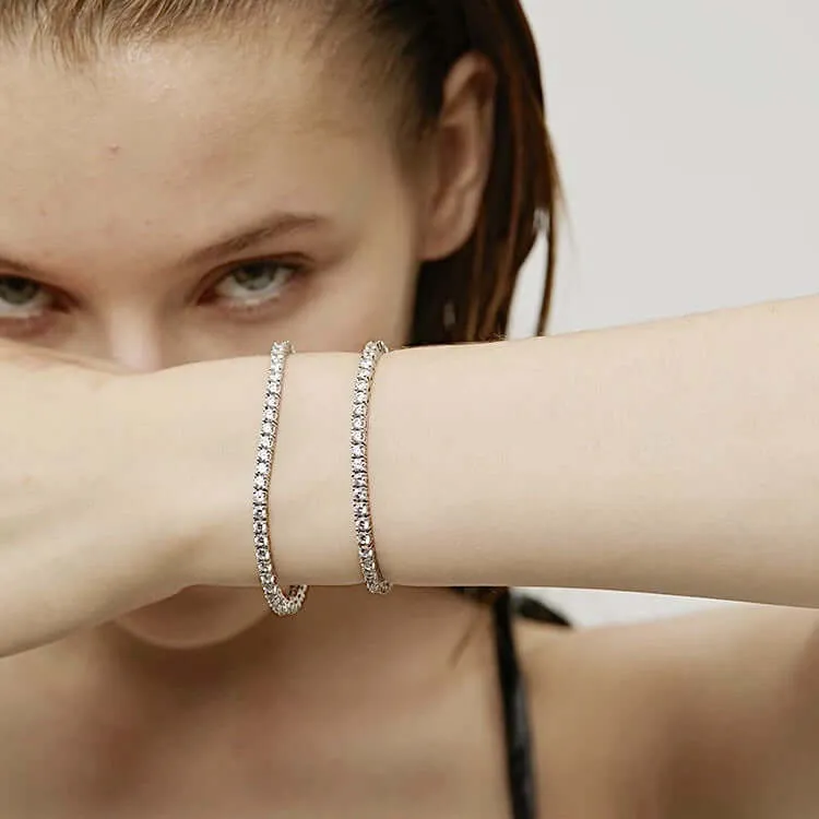 Trendy Hip Hop Tennis Bracelet Men and Women