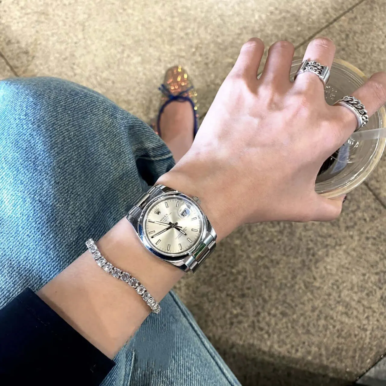 Trendy Hip Hop Tennis Bracelet Men and Women