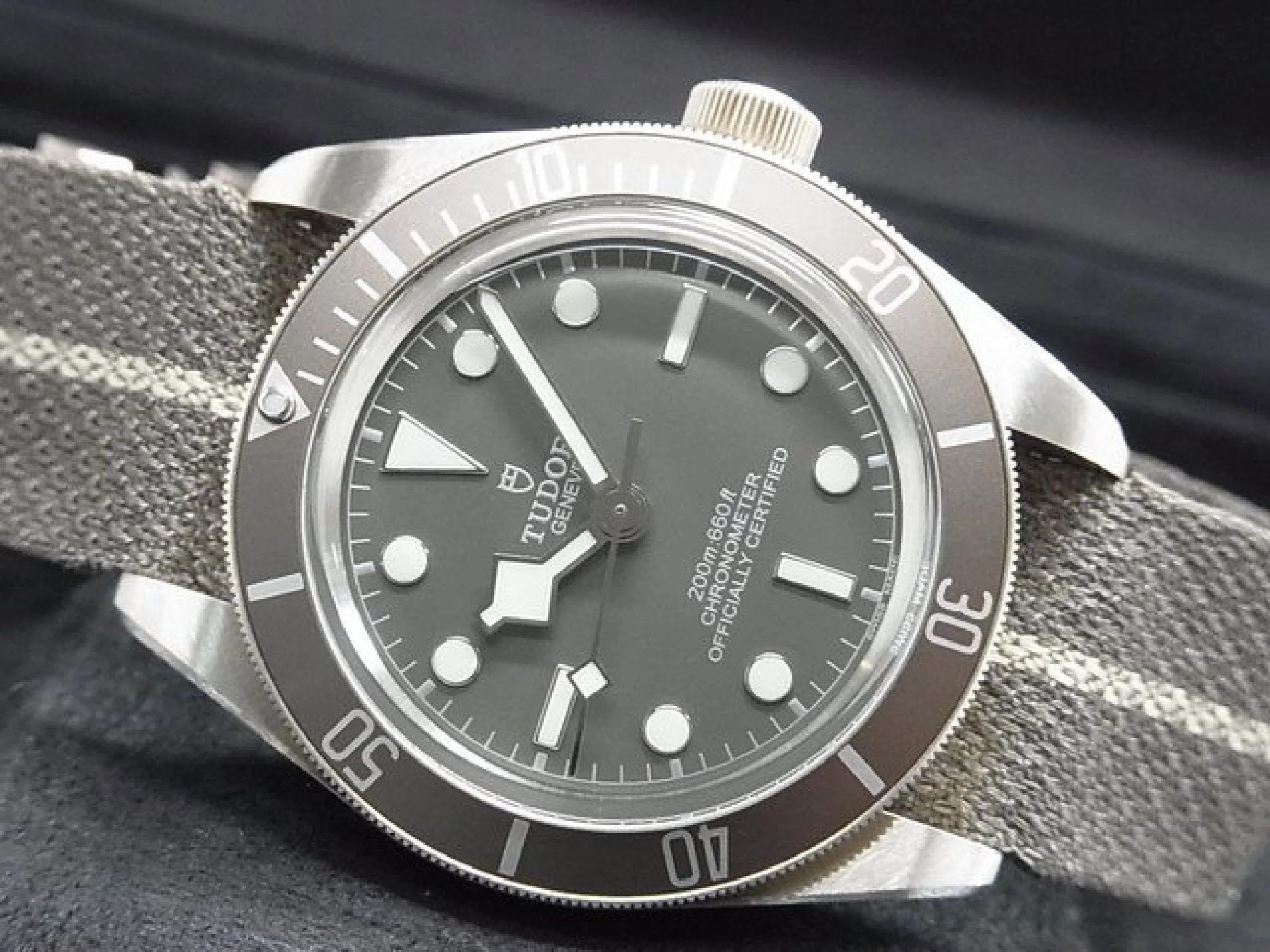 TUDOR Black Bay Fifty-Eight 925 fabric strap 79010SG leather strap Mens 184790700