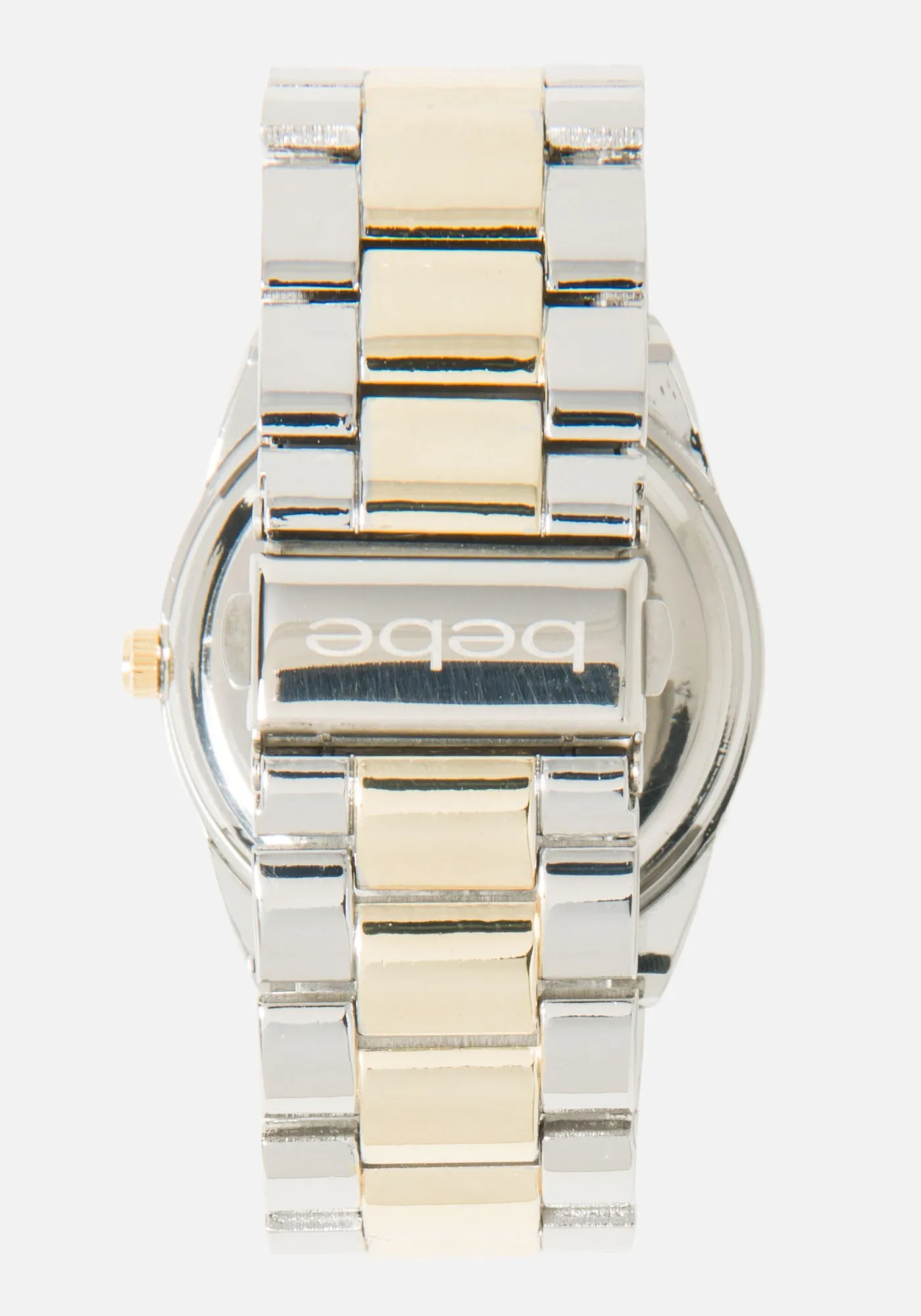Two Tone Crystal Bezel Arabic Numbers Watch