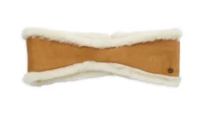 UGG Brand Australia Chestnut Reversible Leather & Shearling Headband