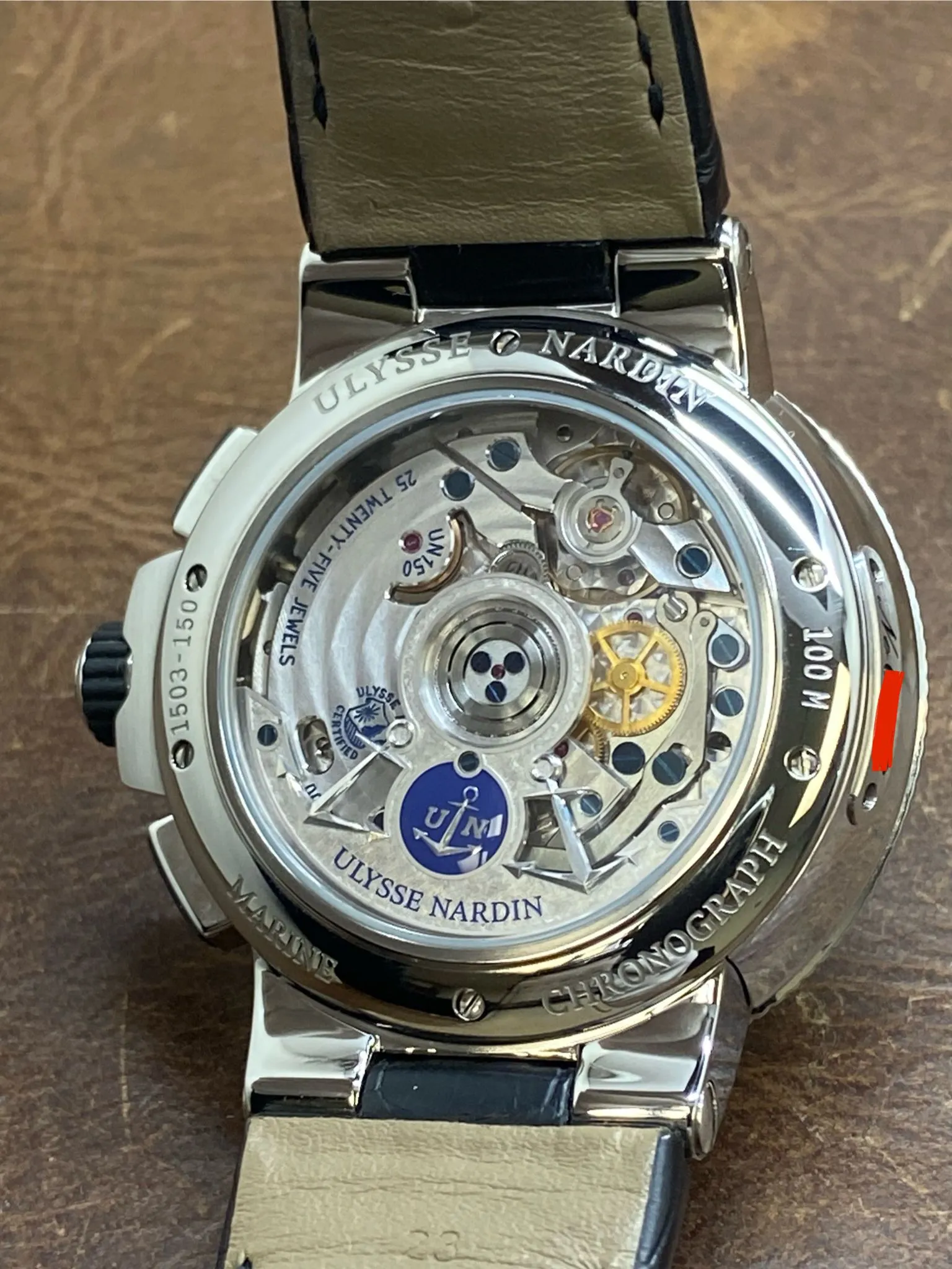 Ulysse Nardin Marine Chronograph 1503-150 Black Dial Automatic Men's Watch