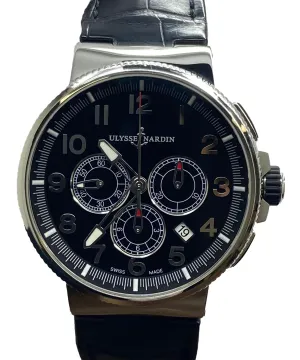 Ulysse Nardin Marine Chronograph 1503-150 Black Dial Automatic Men's Watch