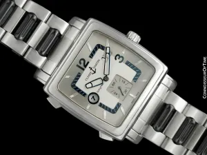 Ulysse Nardin Quadrato Large Dual Time Mens Stainless Steel Watch - 243-92