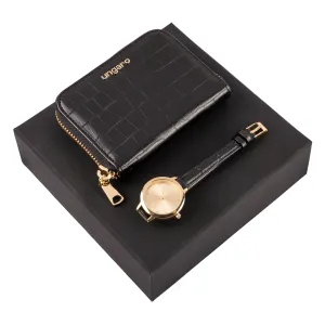 Ungaro UPNW028A-Set Lina Black (mini wallet & watch)