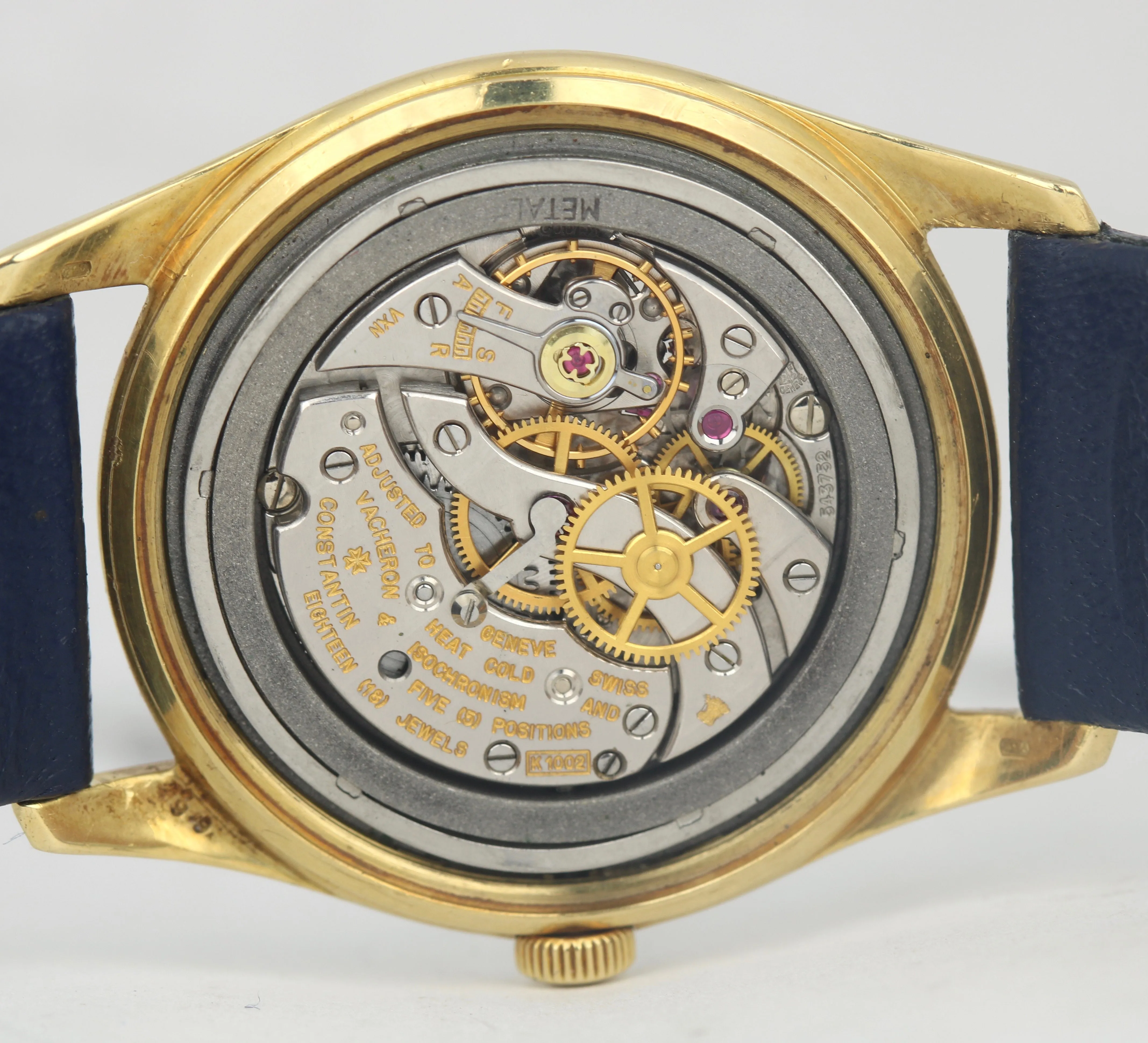 Vacheron Constantin Dress 18K Yellow Gold 33mm 6509 Silver Round Watch Cal. 1002