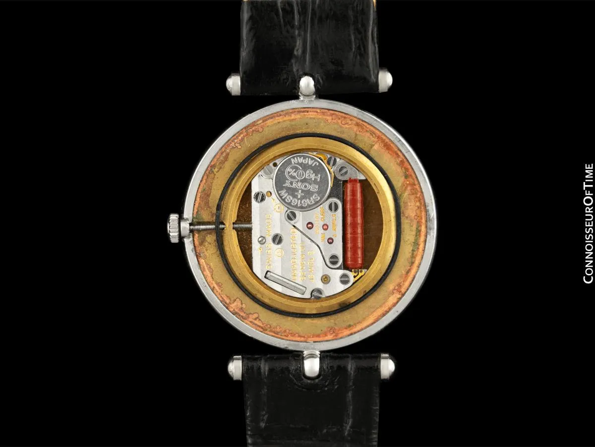 Van Cleef & Arpels VCA La Collection Mens Midsize Unisex Watch - 18K White Gold & Mother of Pearl