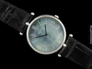 Van Cleef & Arpels VCA La Collection Mens Midsize Unisex Watch - 18K White Gold & Mother of Pearl