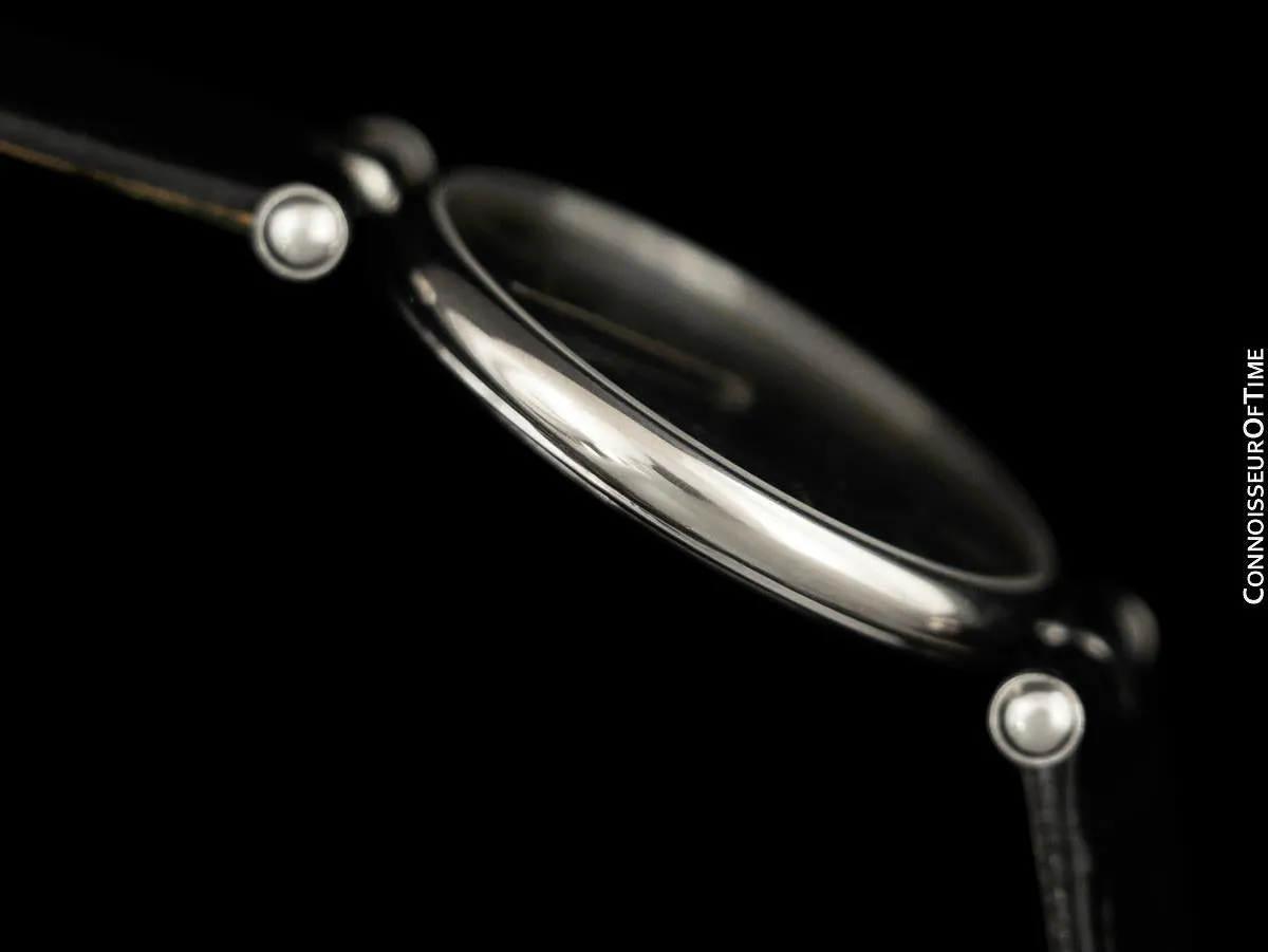 Van Cleef & Arpels VCA La Collection Mens Midsize Unisex Watch - 18K White Gold & Mother of Pearl